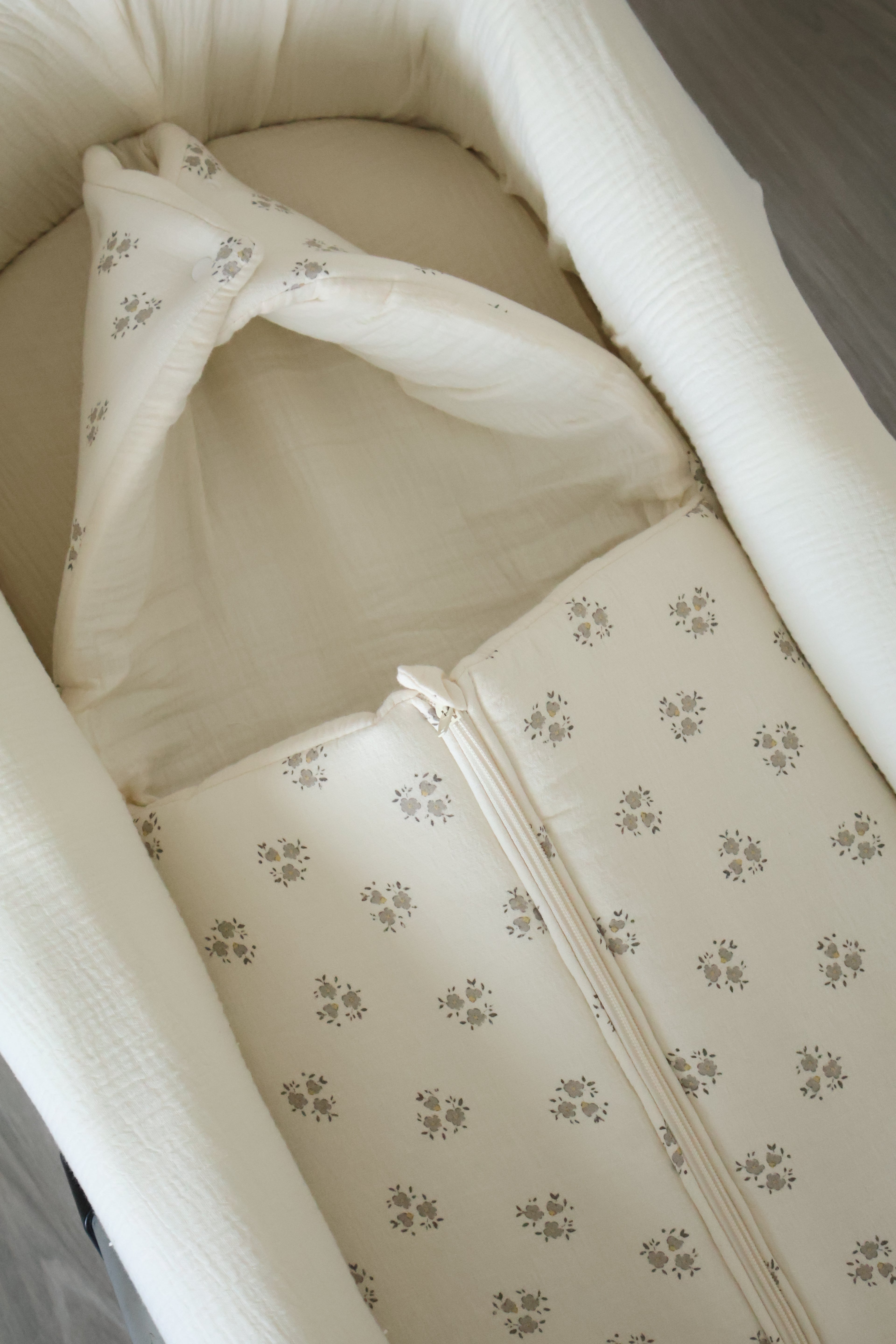 Saco Capazo Inti Gris + Gasa Cruda