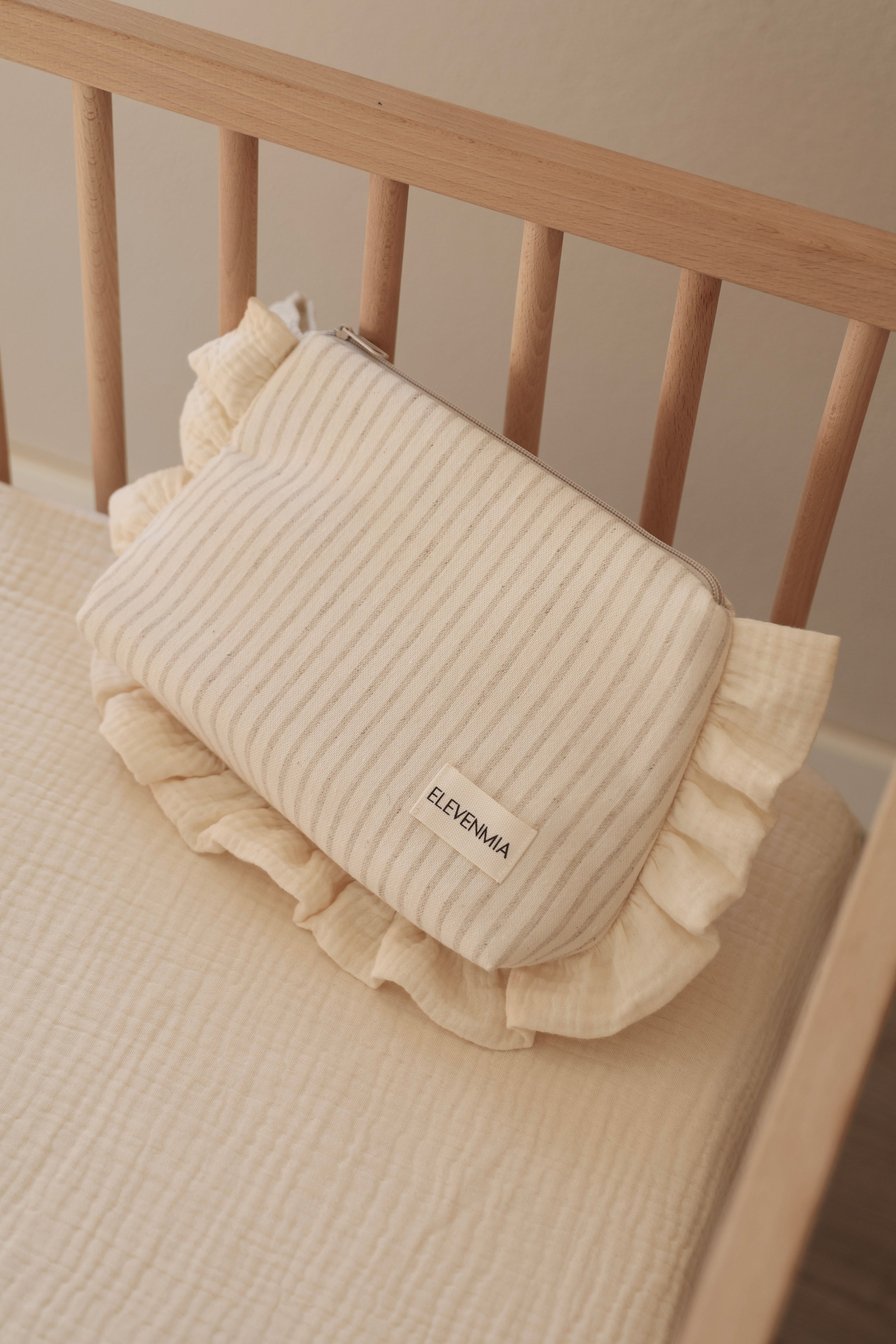 Neceser Volante Mini Stripe Arena + Gasa Cruda