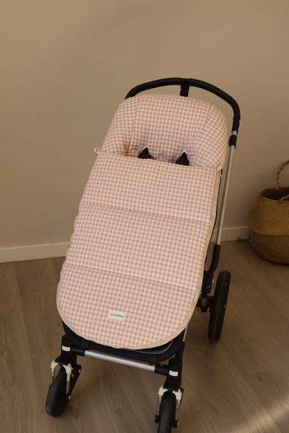 Saco Silla Cochecito Vichy Rosa