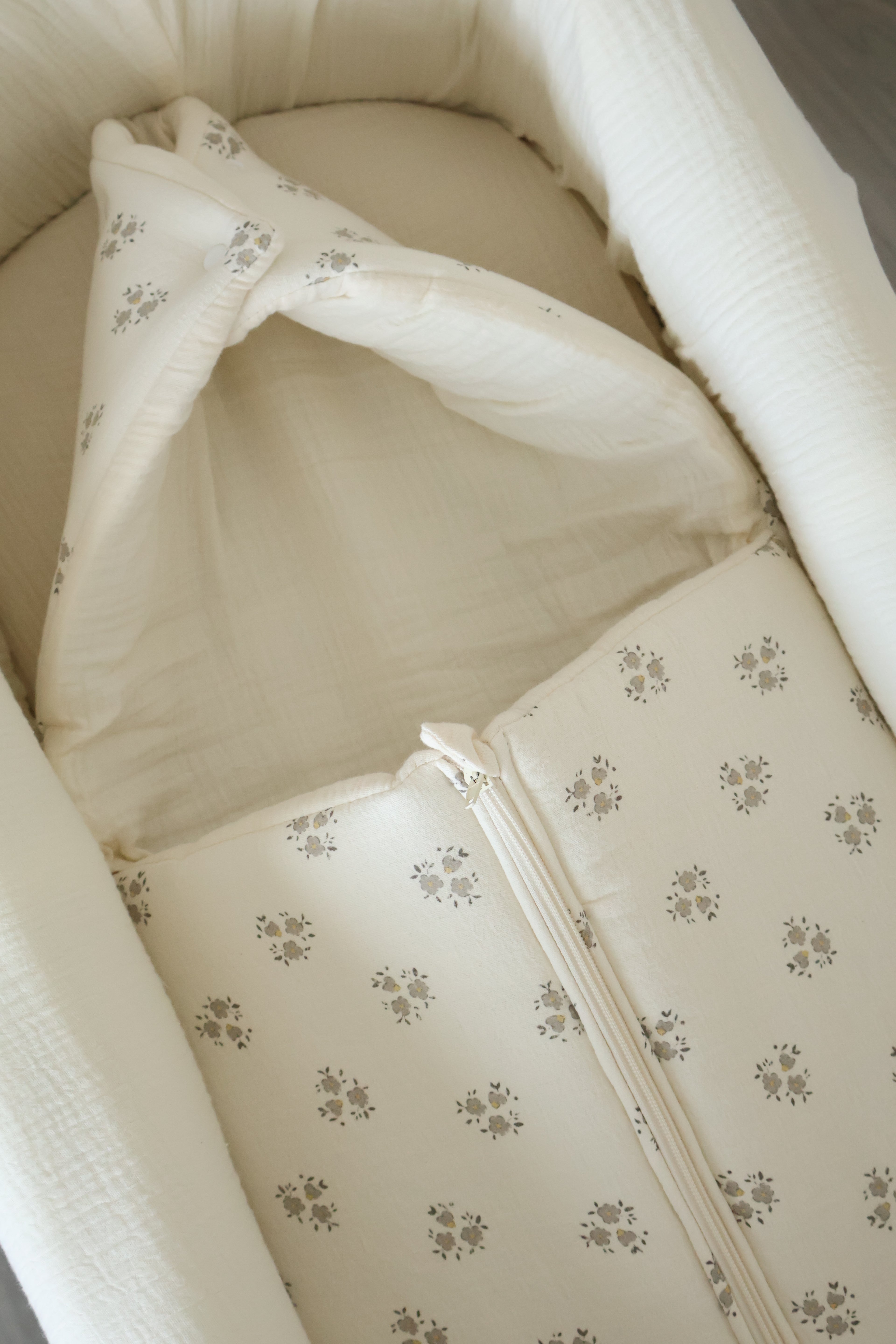 Saco Capazo Inti Gris + Gasa Cruda