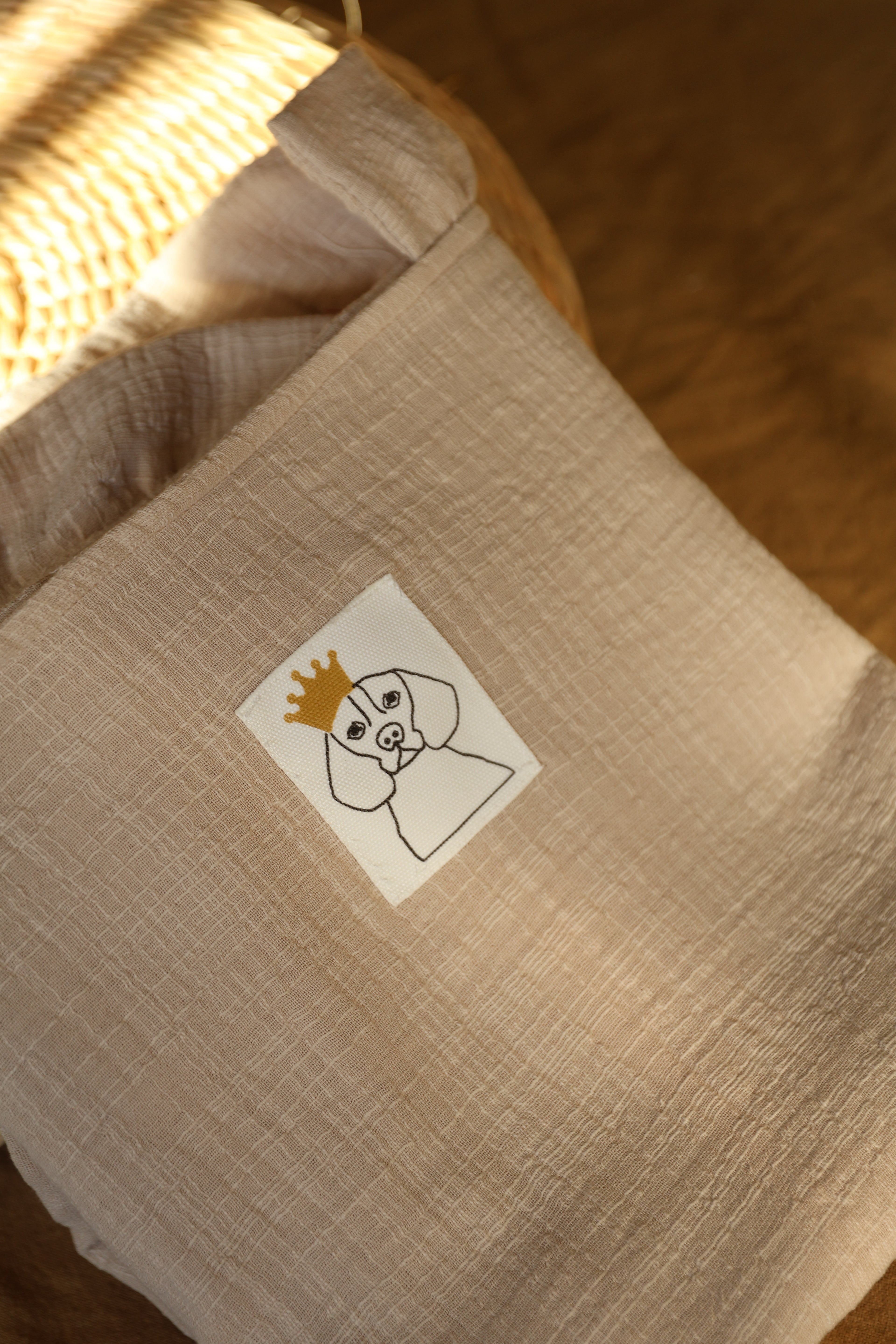 Arrullo Gasa Rústica Arena + Volante Gasa Rústica Arena