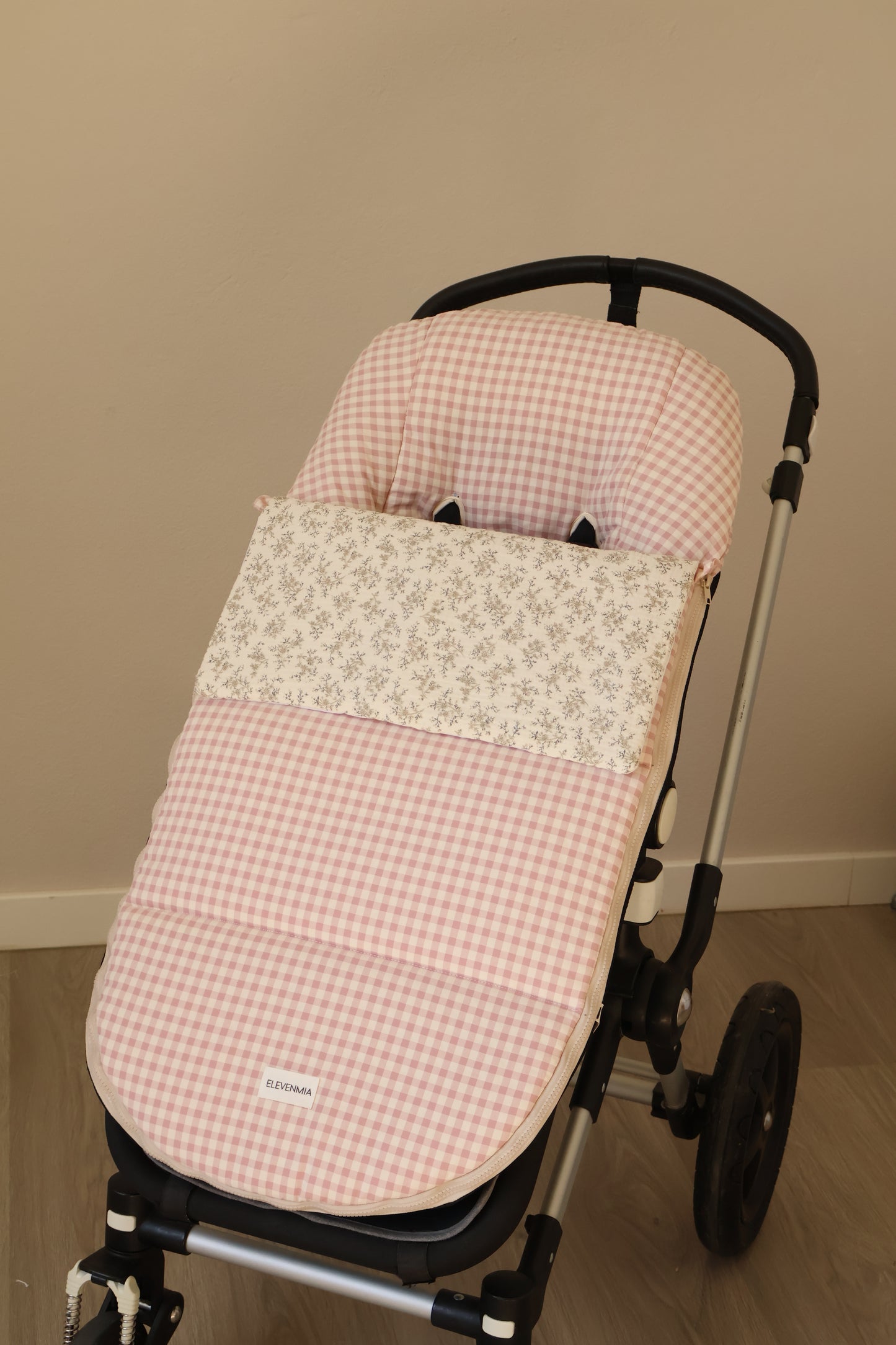 Saco Silla Cochecito Vichy Rosa