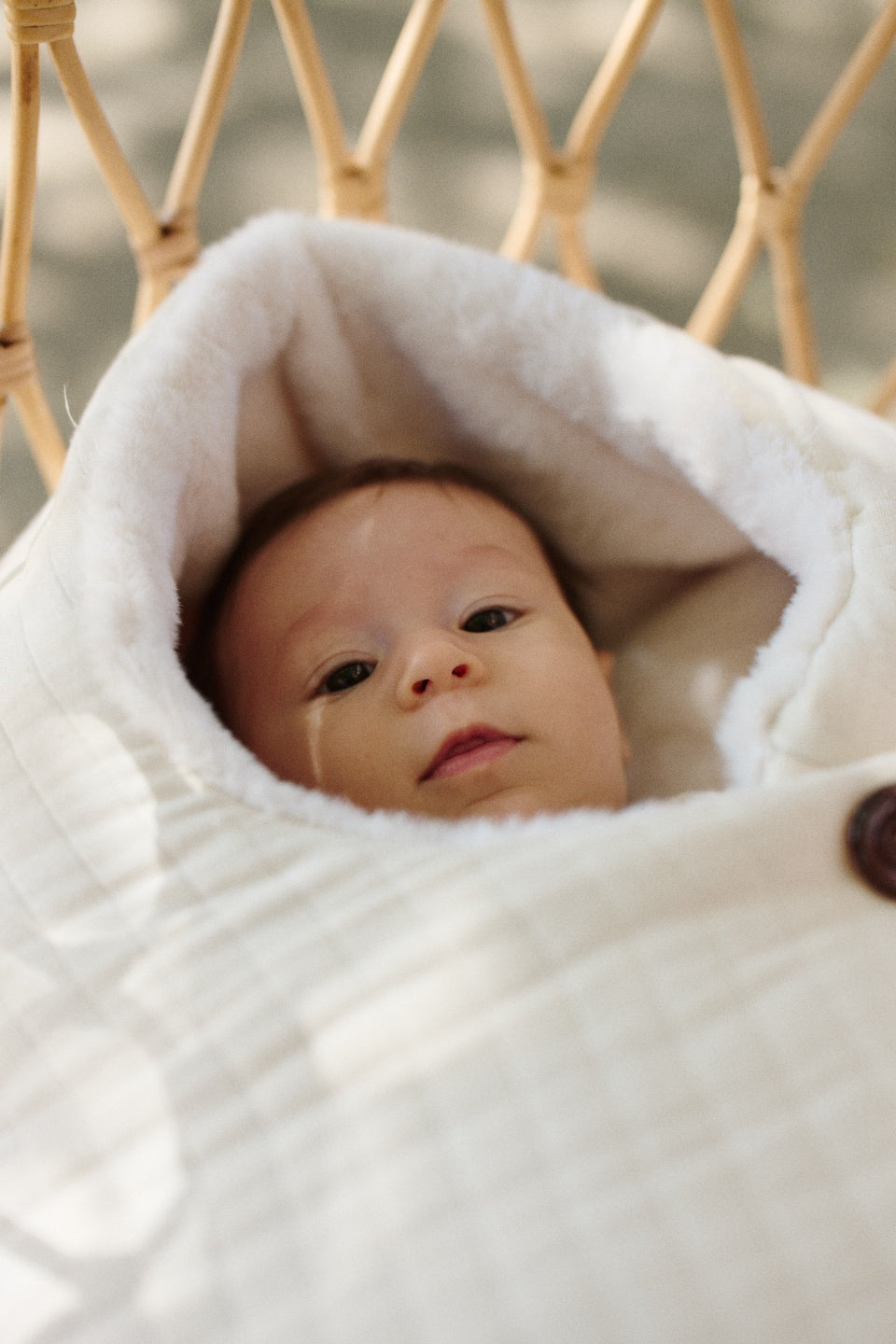 Saco Nido  Quilt + Pelo Beige