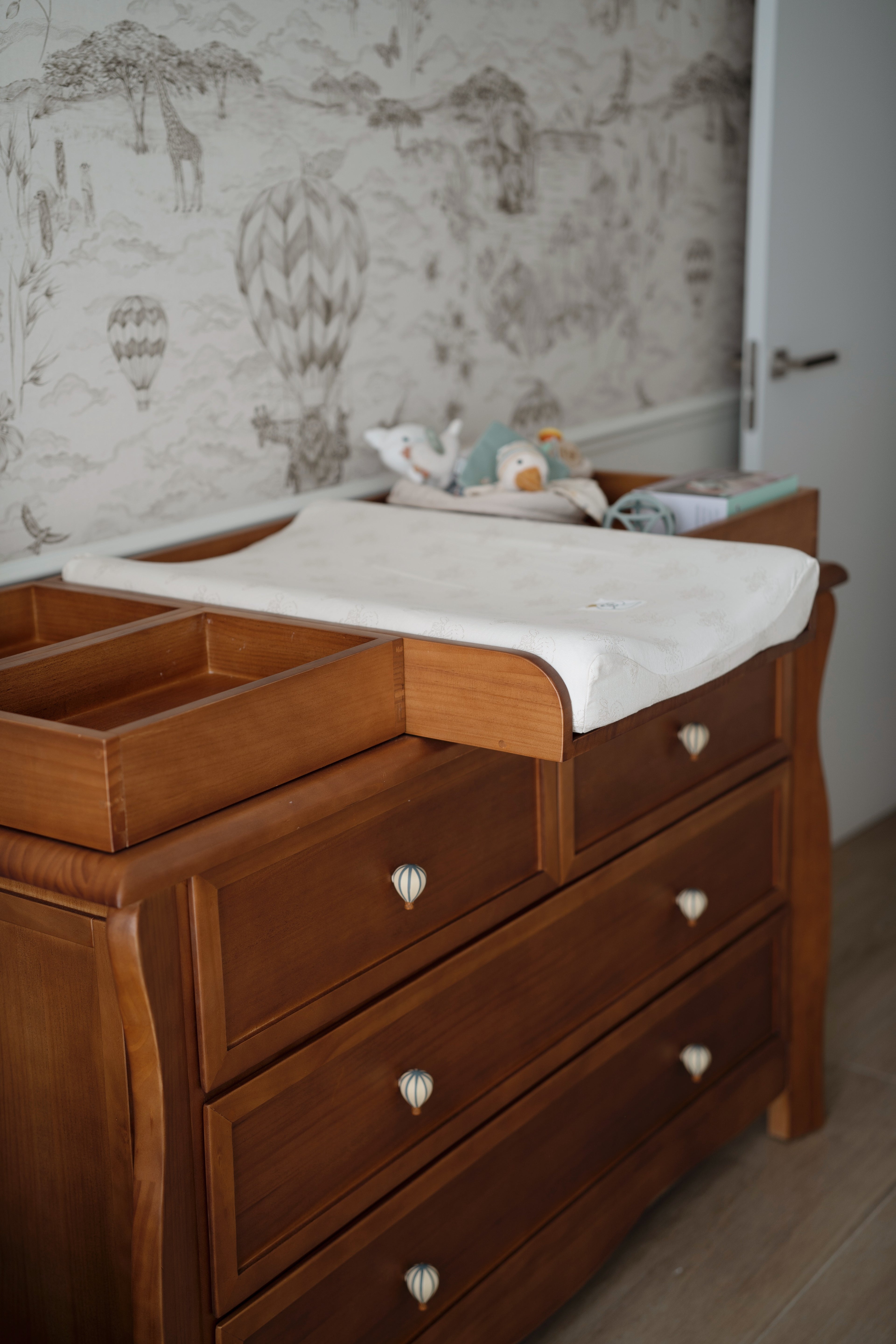 Housse de matelas à langer imprimée nature