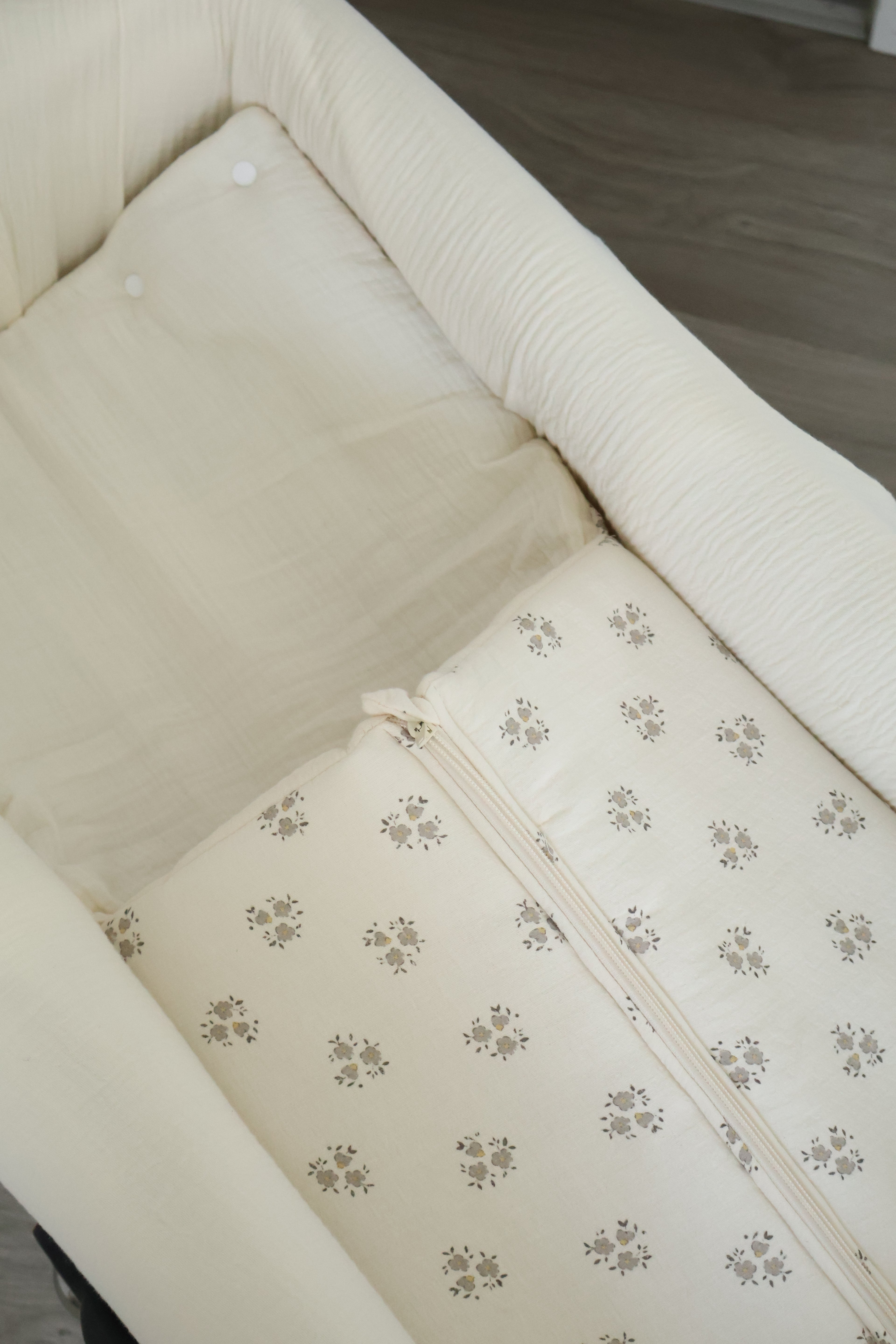 Saco Capazo Inti Gris + Gasa Cruda