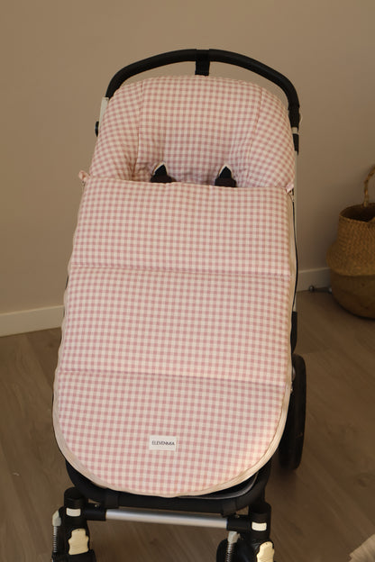 Saco Silla Cochecito Vichy Rosa