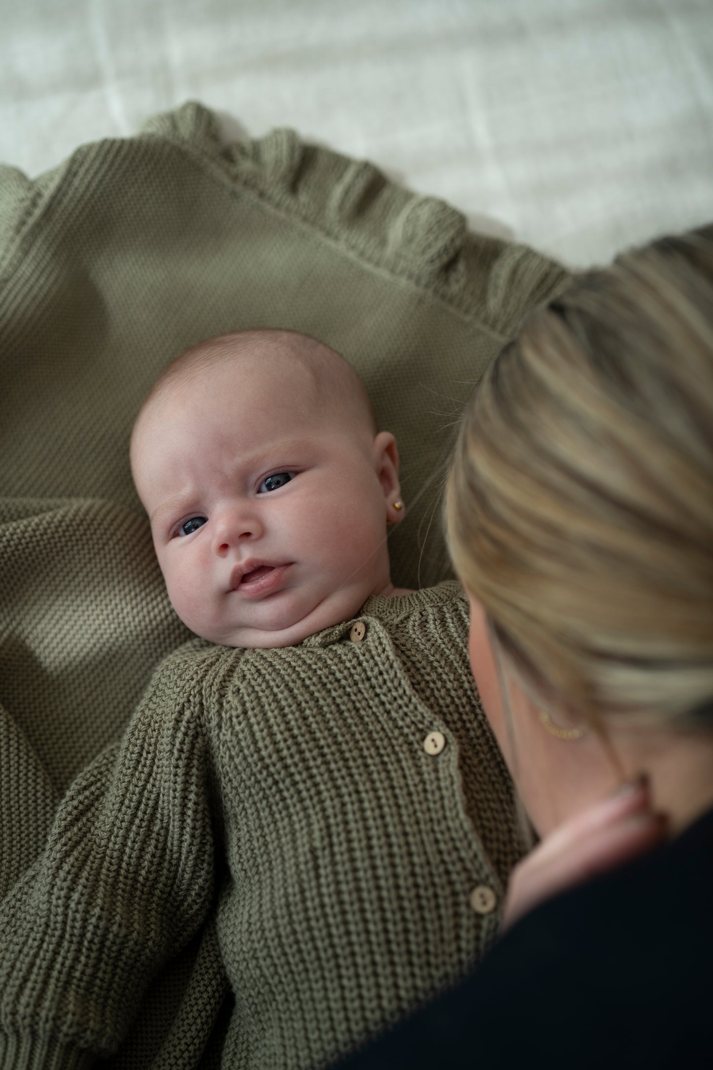 Buzo Punto Tricot Verde Oliva