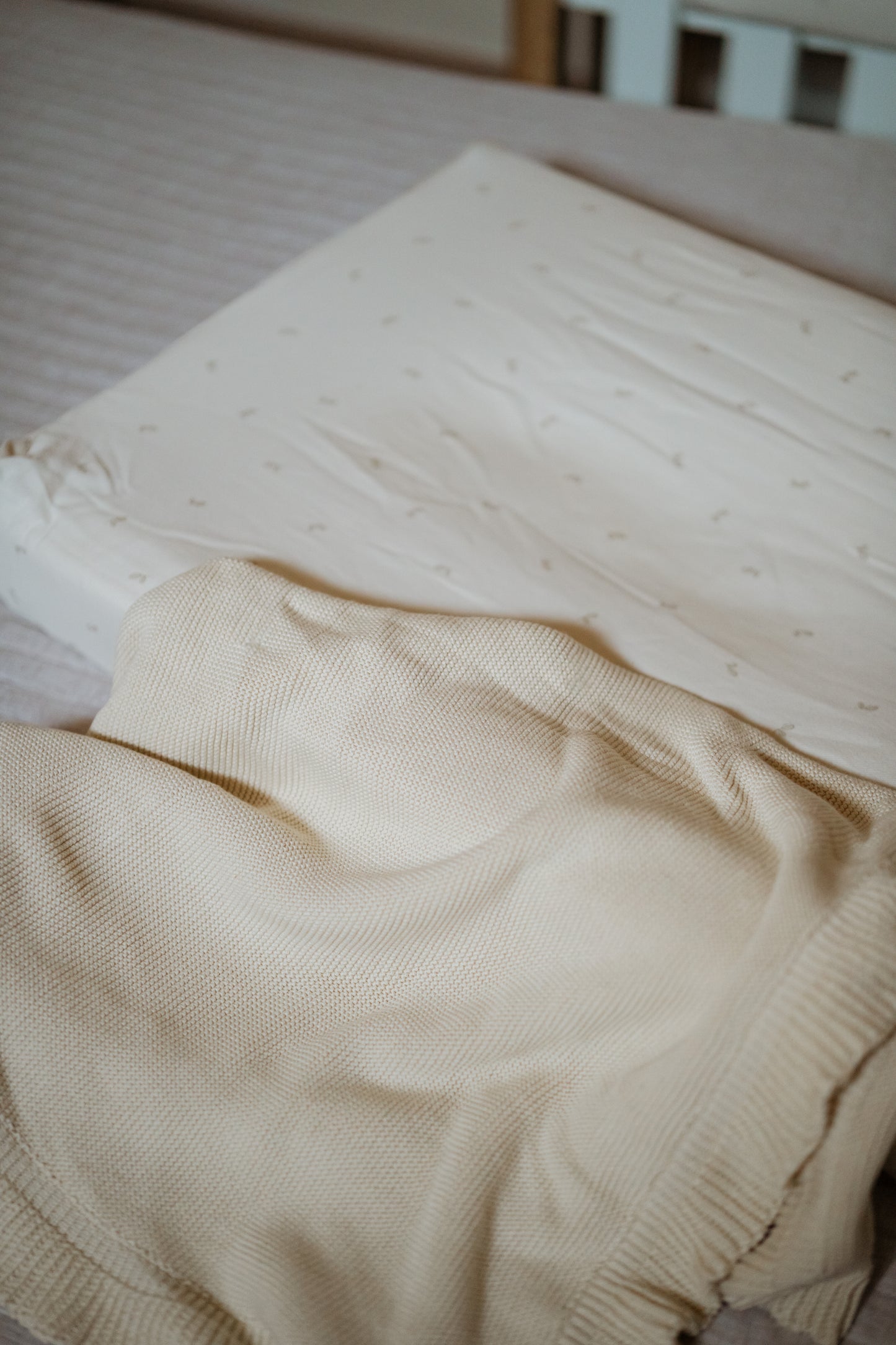 Manta Tricot Beige