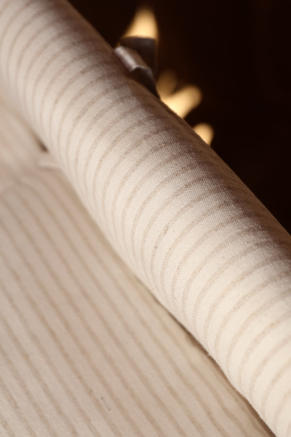 Vestidura Cochecito Mini Stripe Arena + Gasa Cruda Reversible