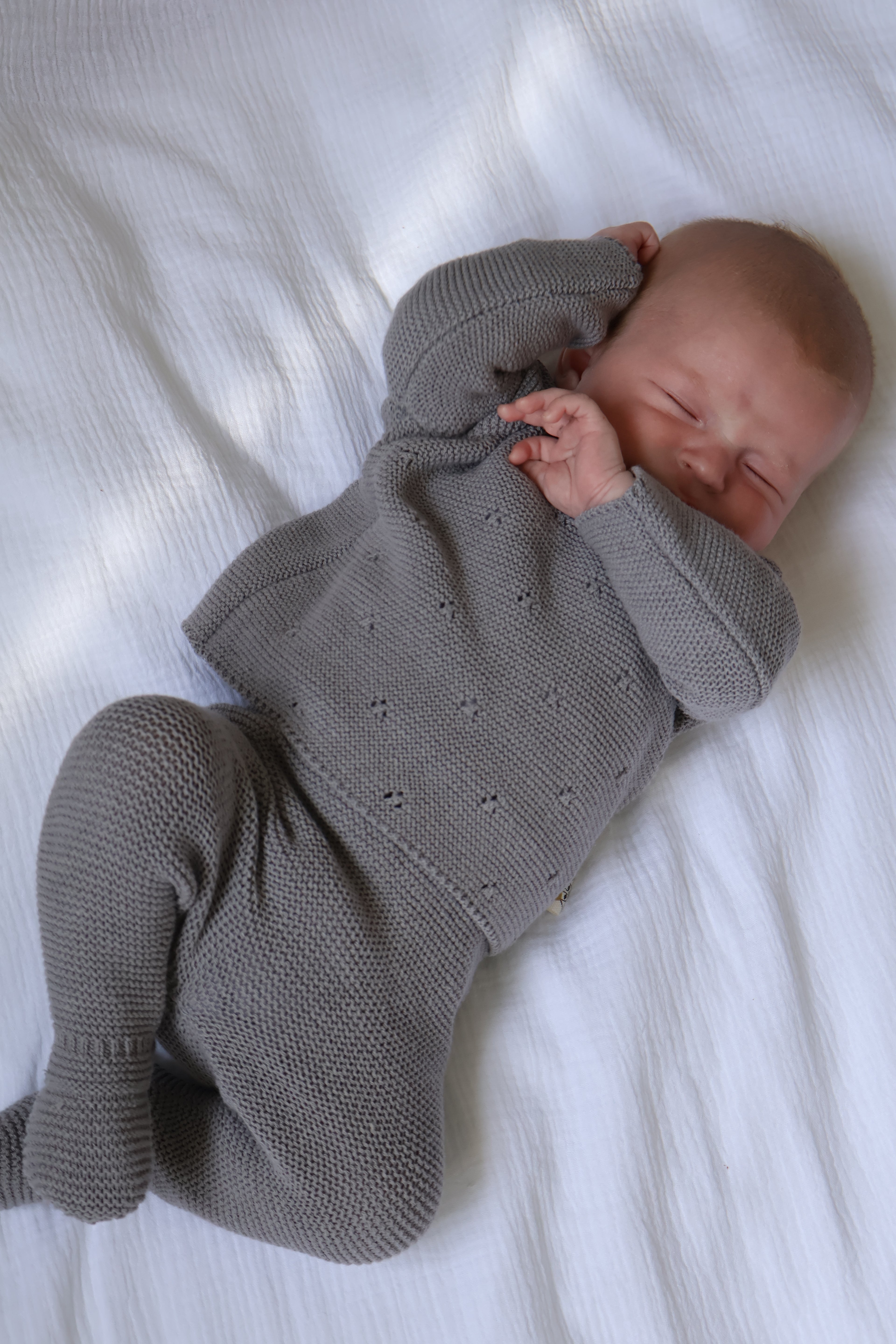 Conjunto Punto Tricot Gris