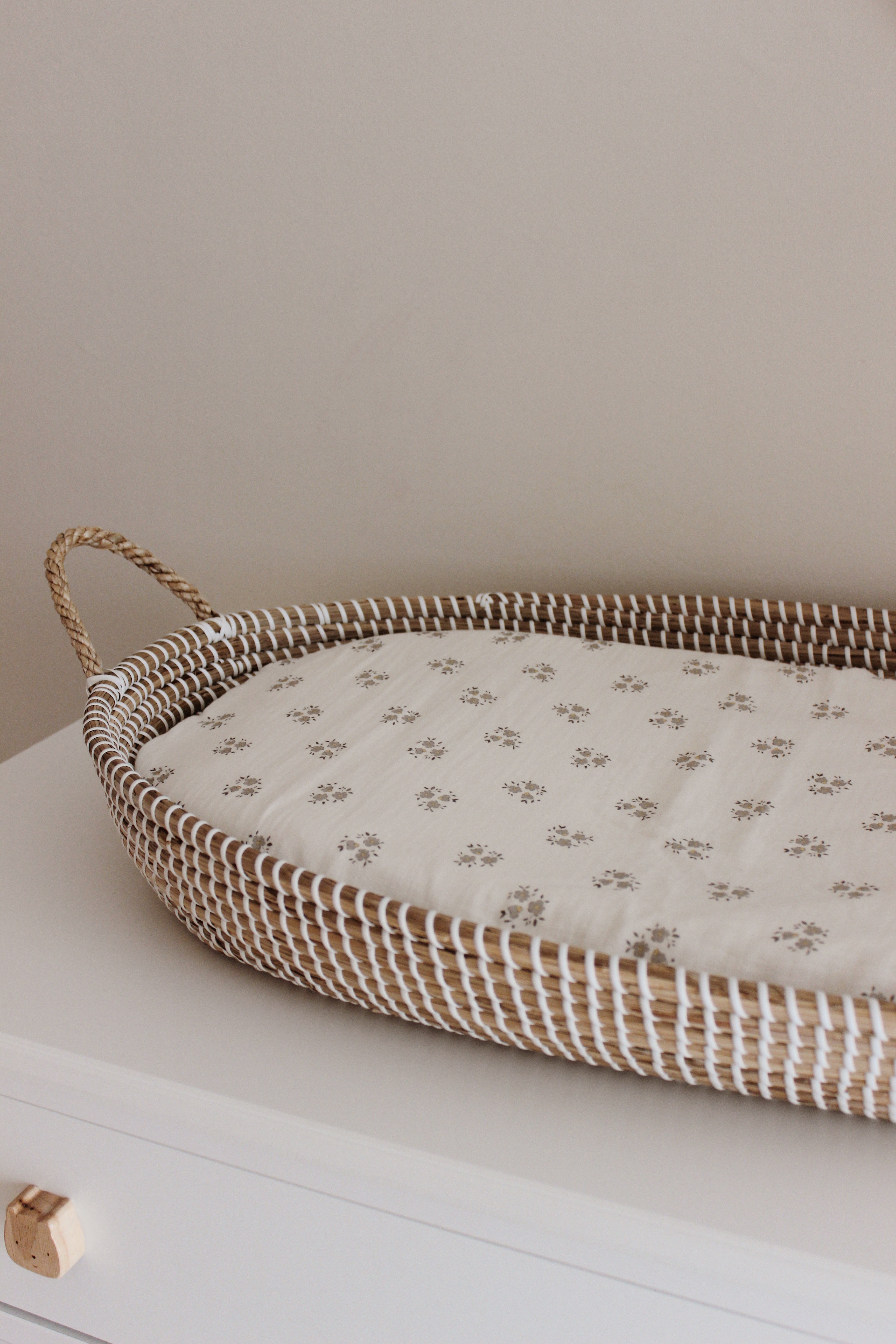 Housse de matelas à langer ovale Sia grise