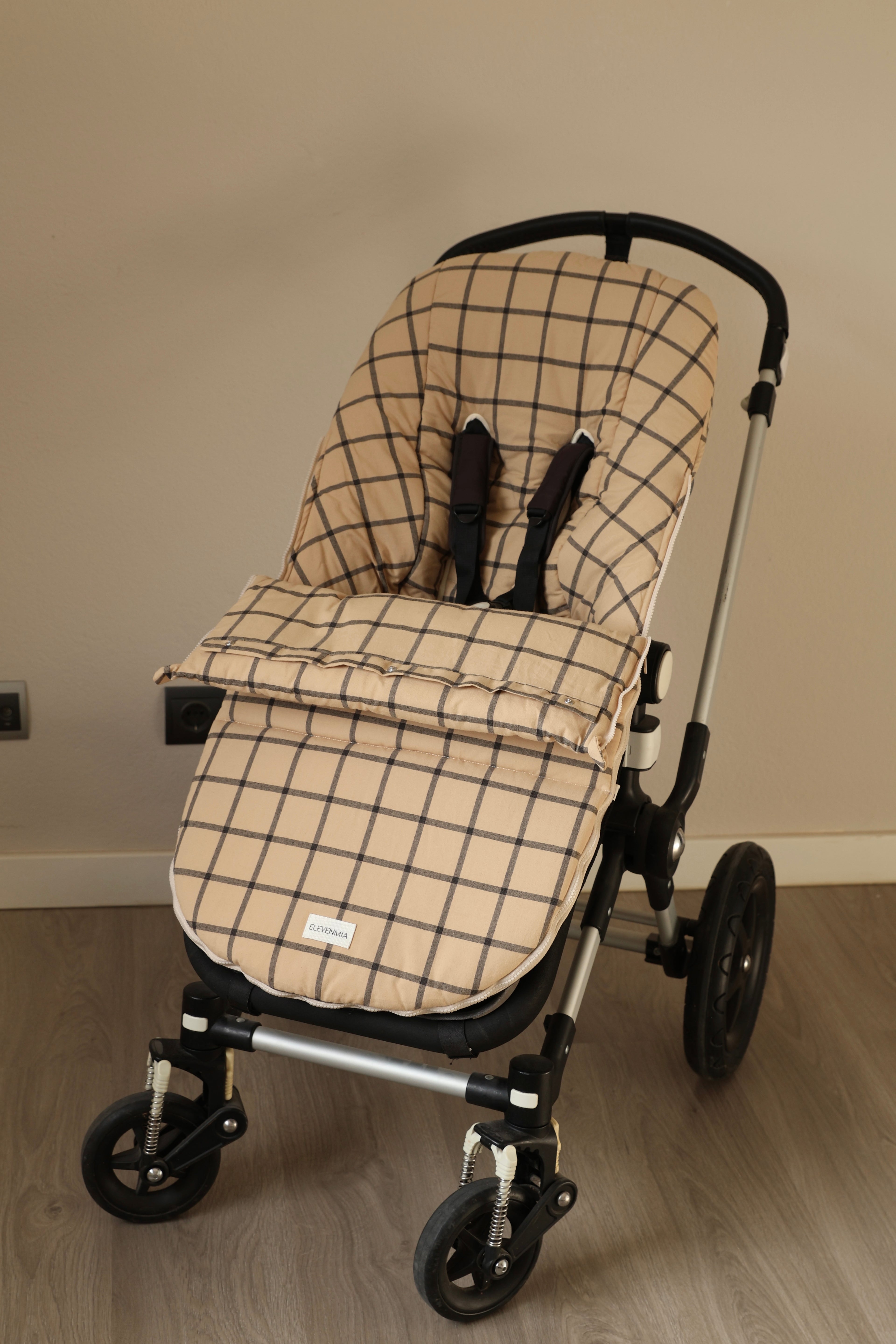 Sac chaise à carreaux ocre