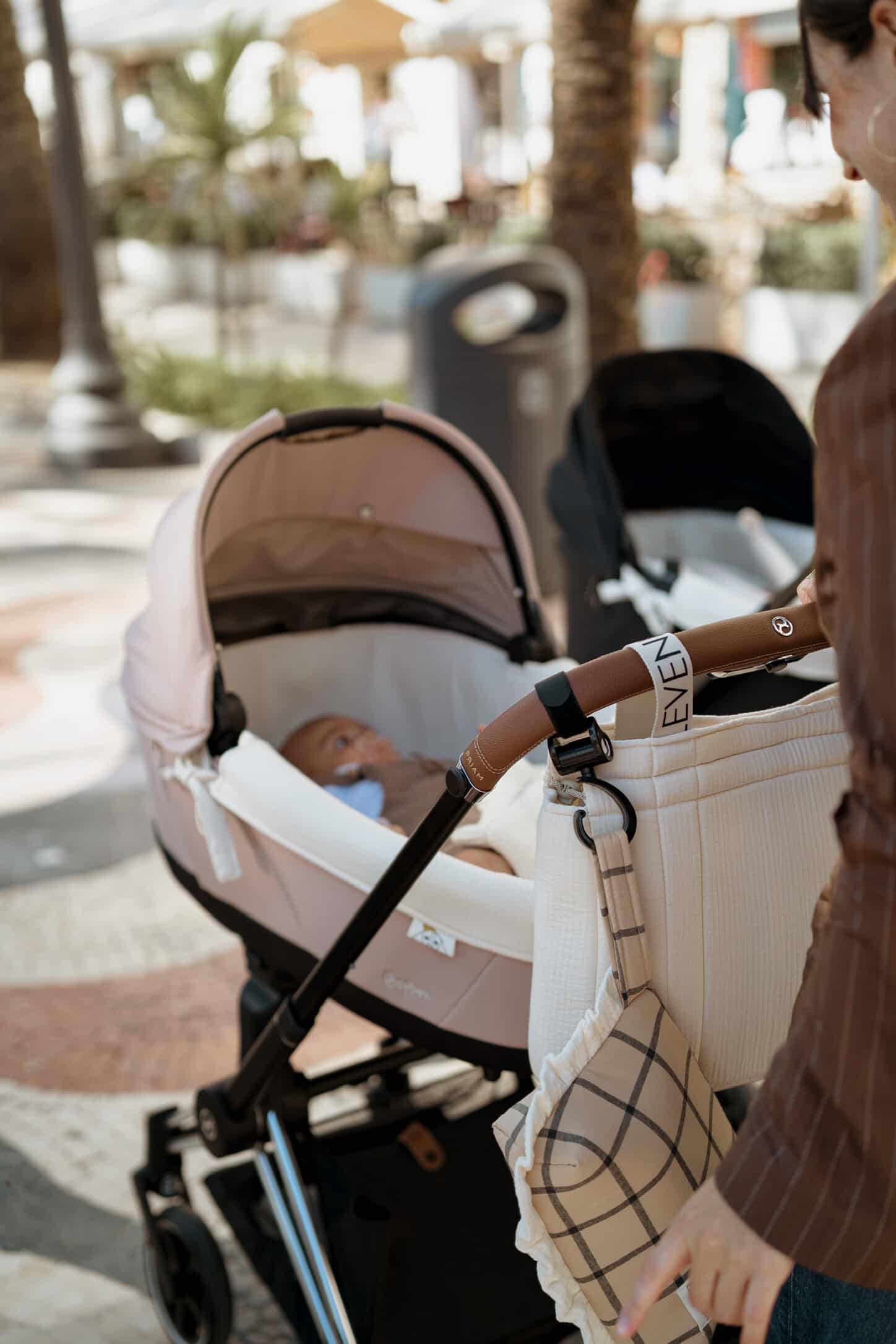 Neceser Volante Cuadro Ocre + Gasa Cruda