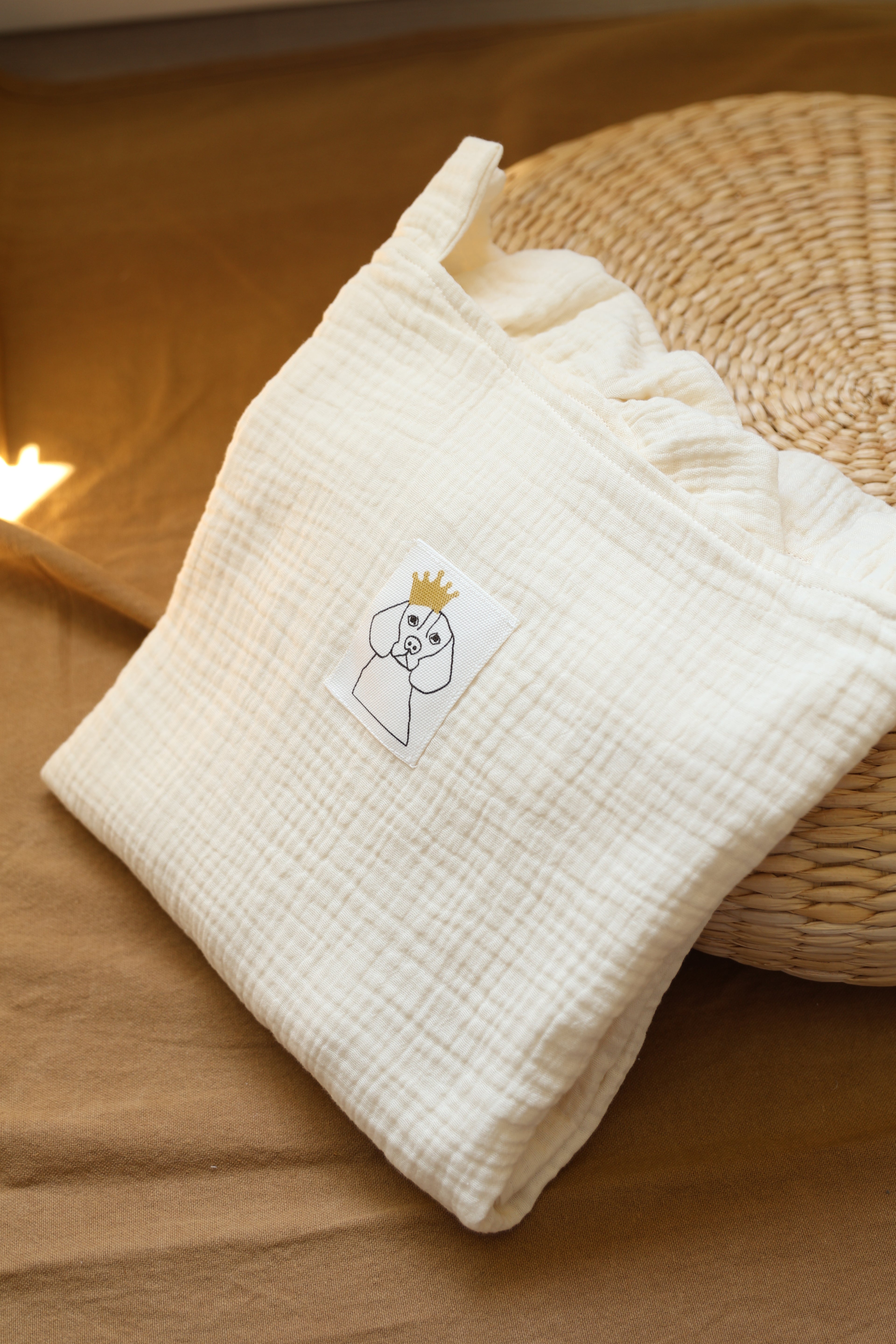 Arrullo Gasa Cruda + Volante Gasa Cruda