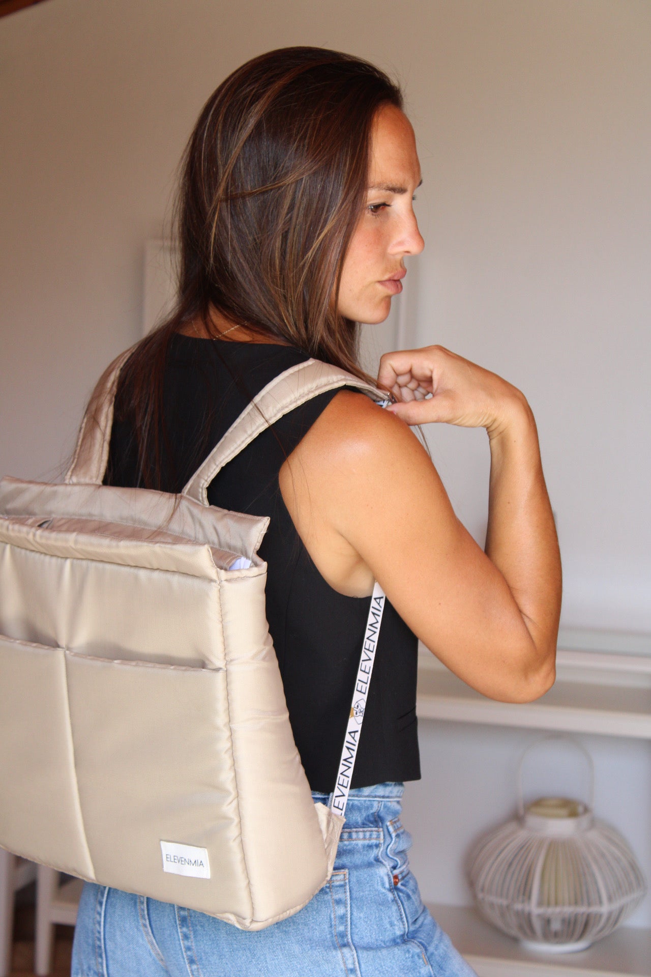 Mochila E-BAG de carro Technic Beige