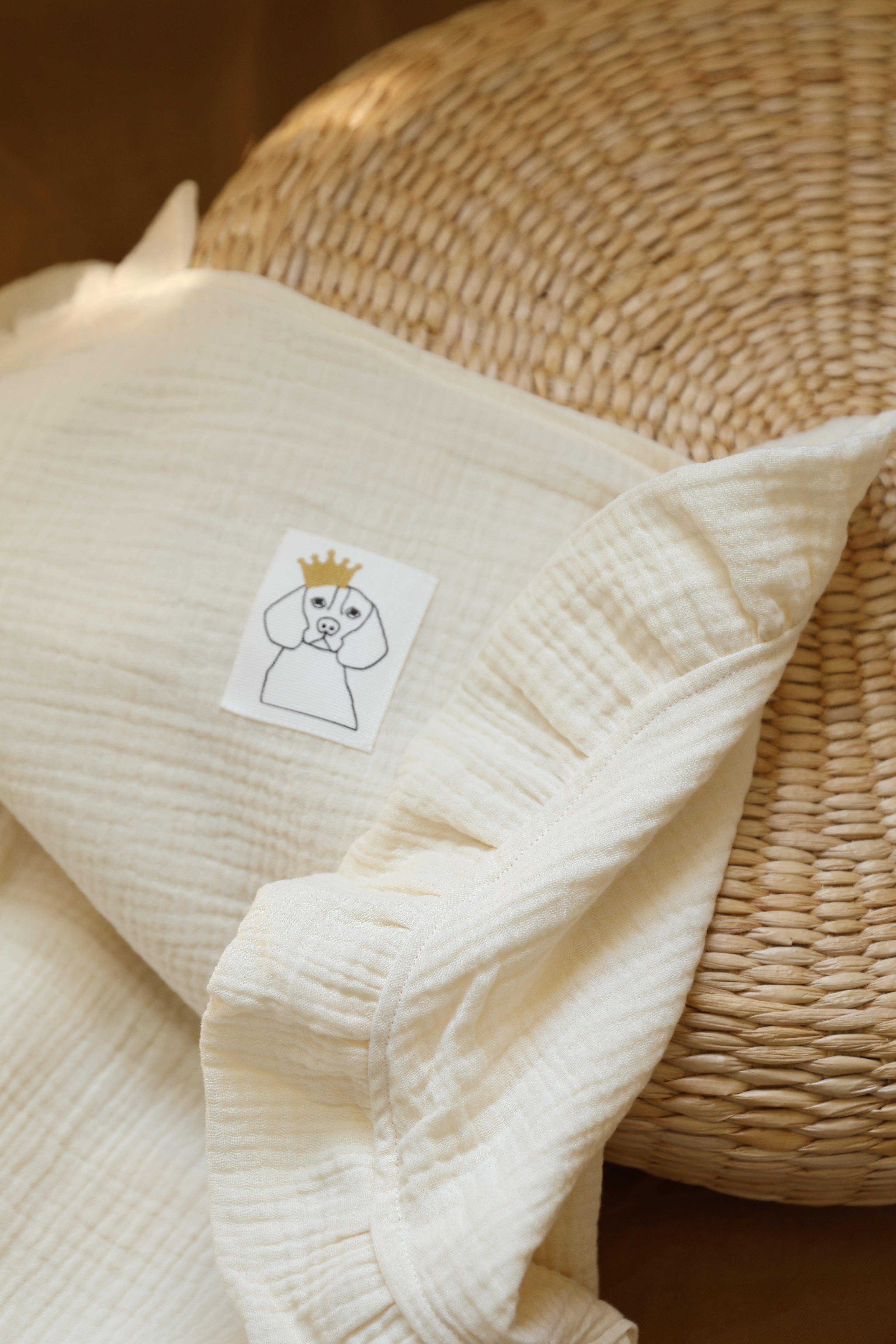 Arrullo Gasa Cruda + Volante Gasa Cruda