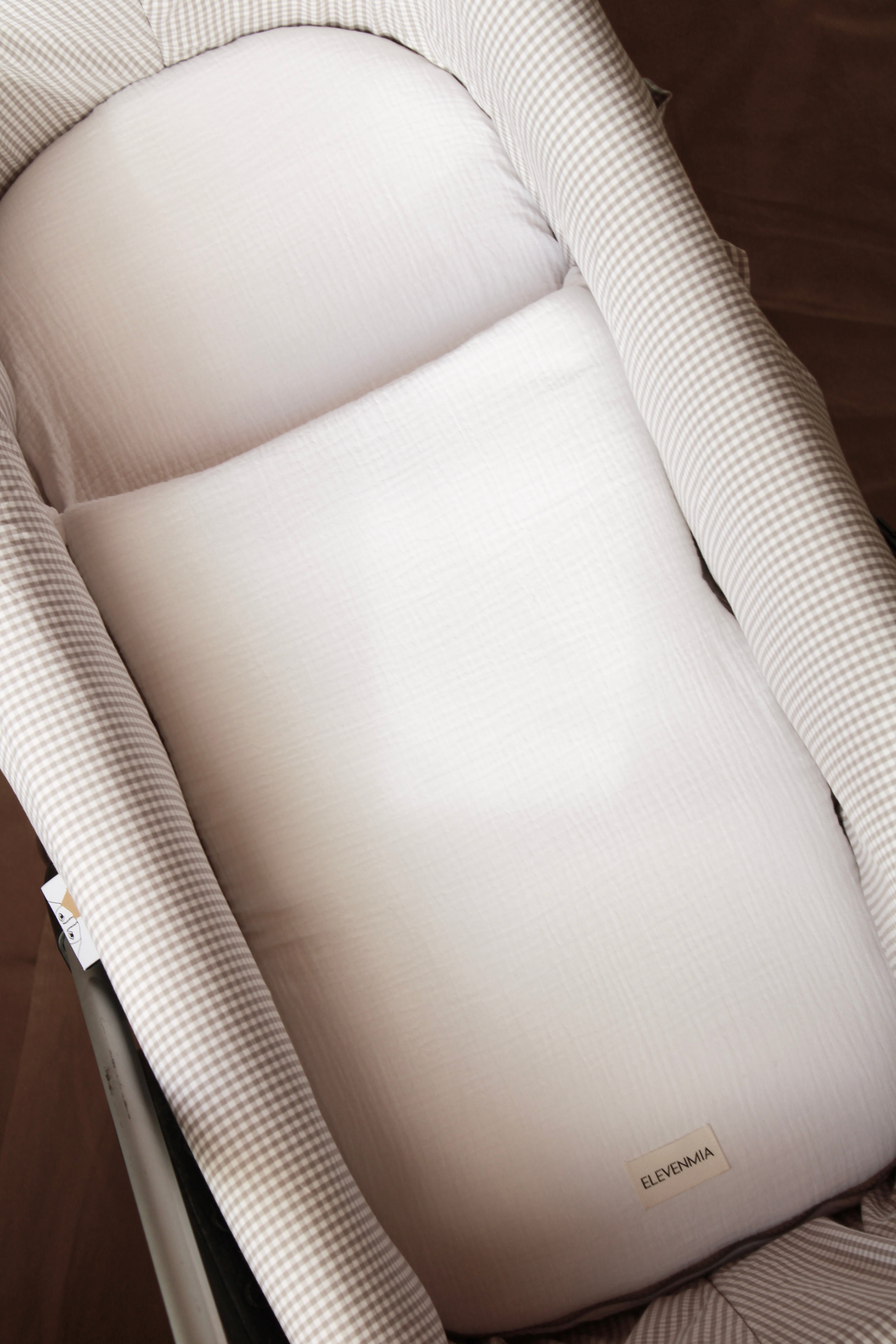 Saco Bajera Cochecito Gasa Blanca