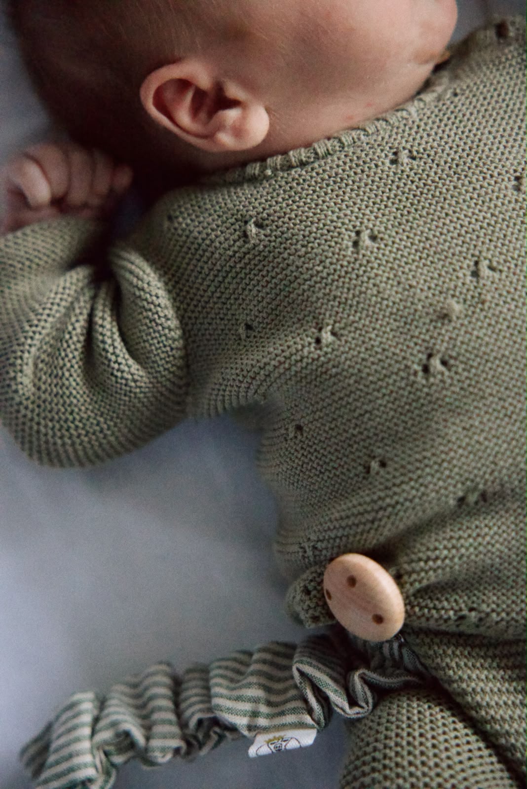 Conjunto Punto Tricot Verde Oliva