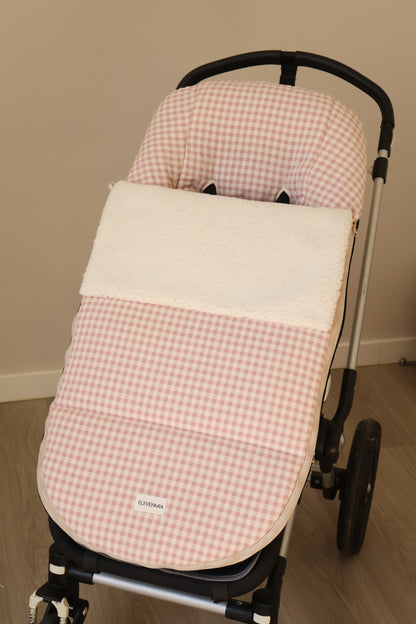 Saco Silla Cochecito Vichy Rosa