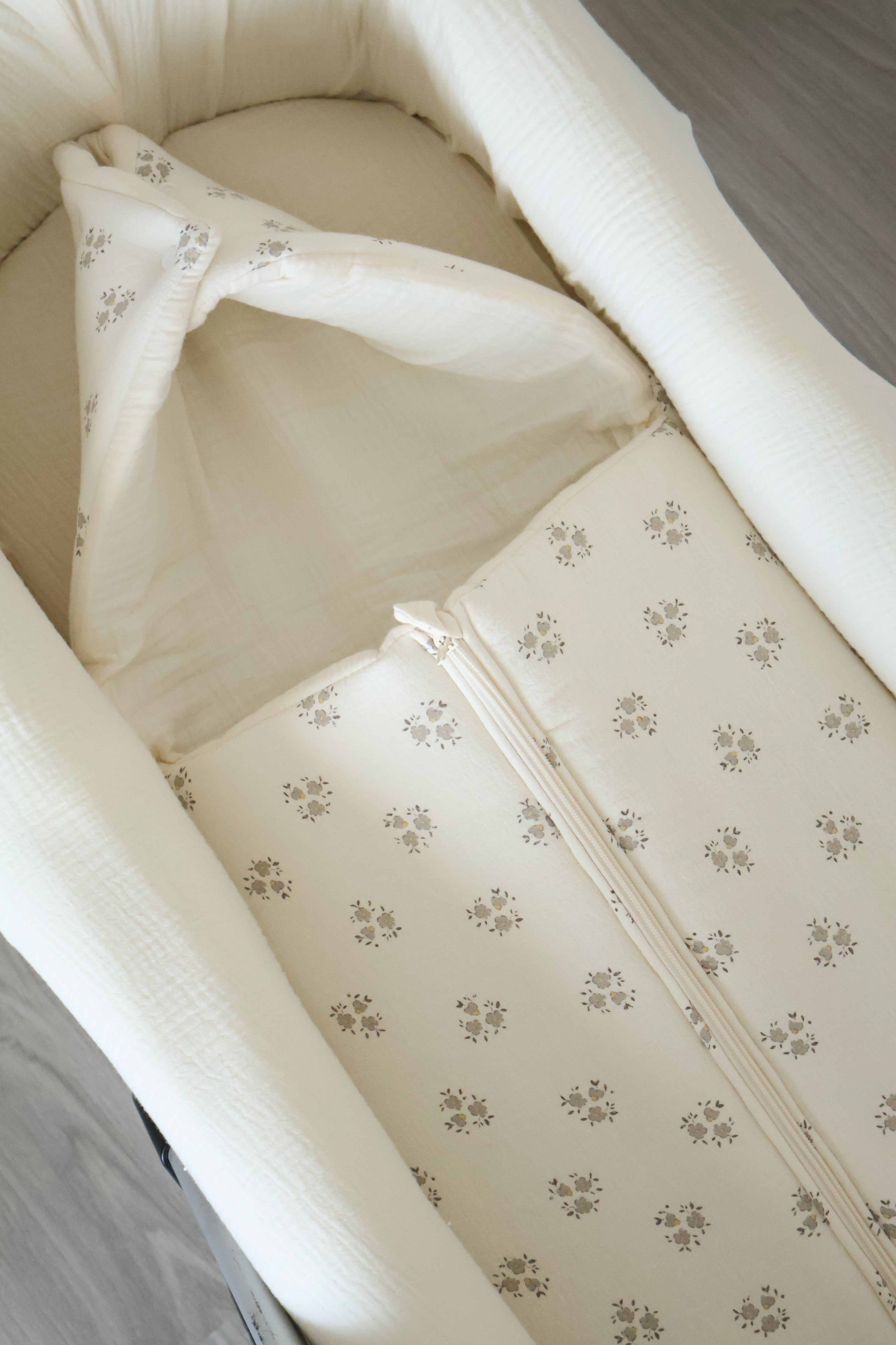 Saco Capazo Inti Gris + Gasa Cruda