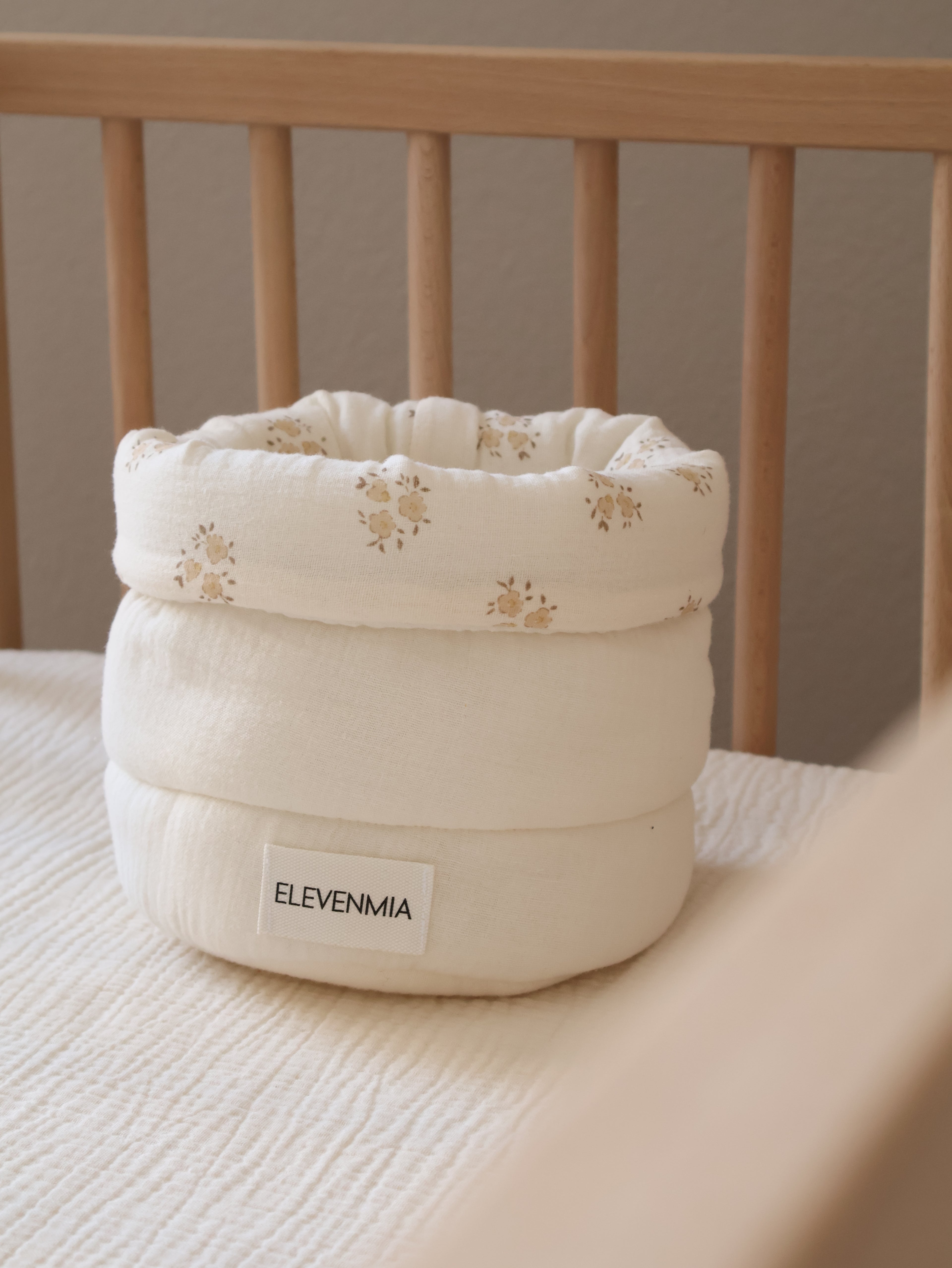 Cesto Organizador Pequeño Sia Arena + Gasa Cruda