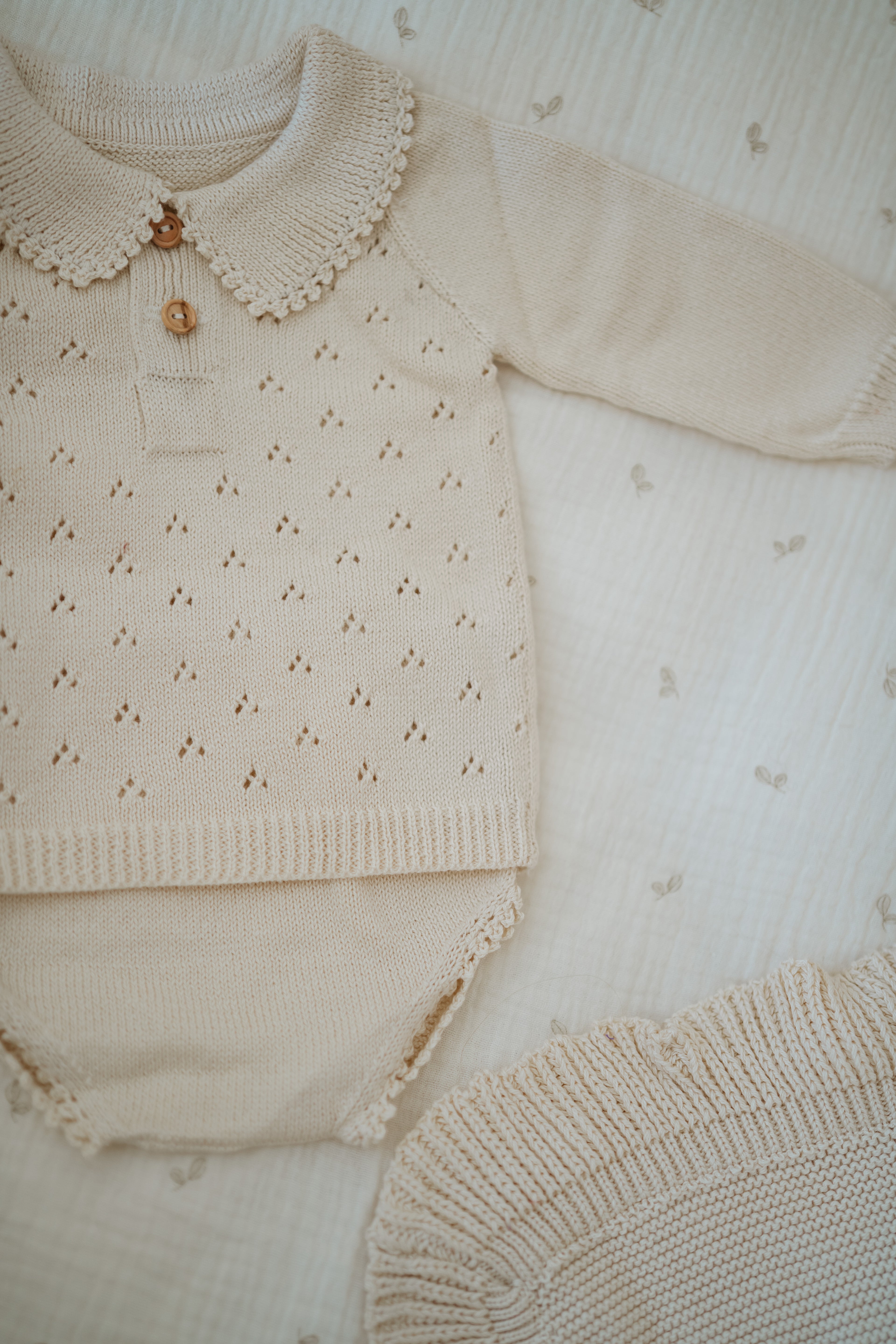 Conjunto dos piezas Punto Tricot Beige
