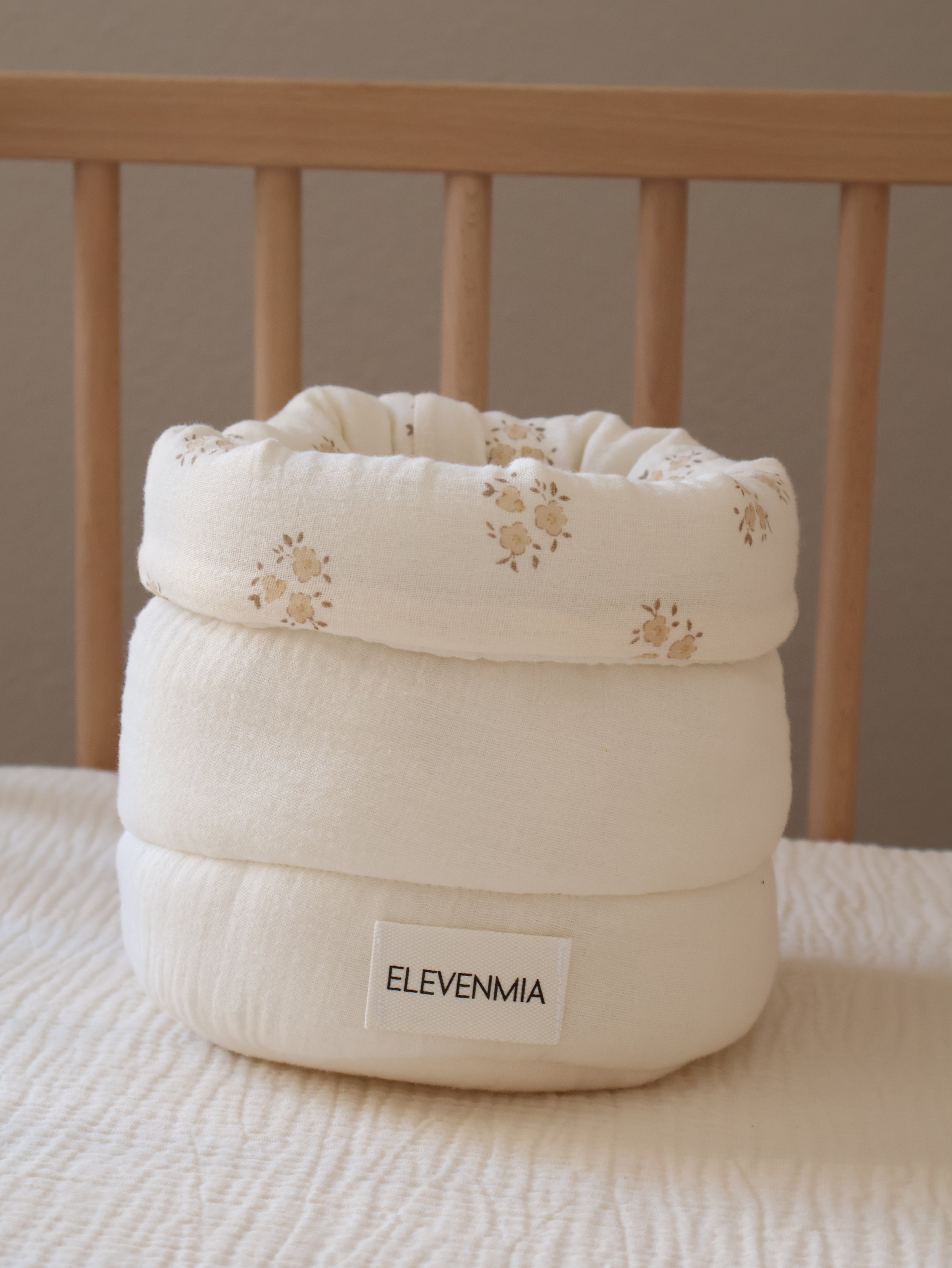 Cesto Organizador Pequeño Sia Arena + Gasa Cruda