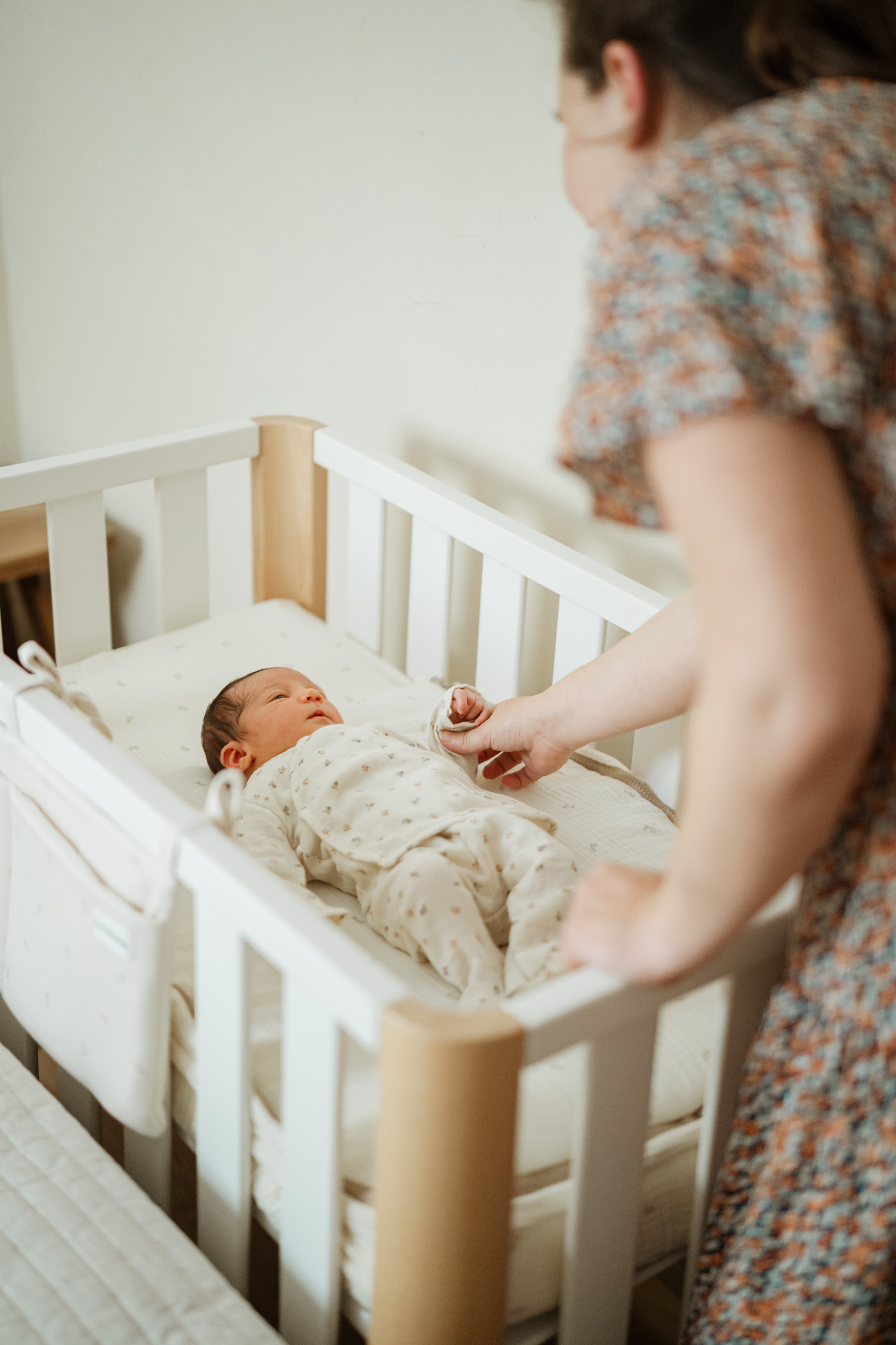 Sac de fond pour mini-berceau 80 x 50 en gaze olive