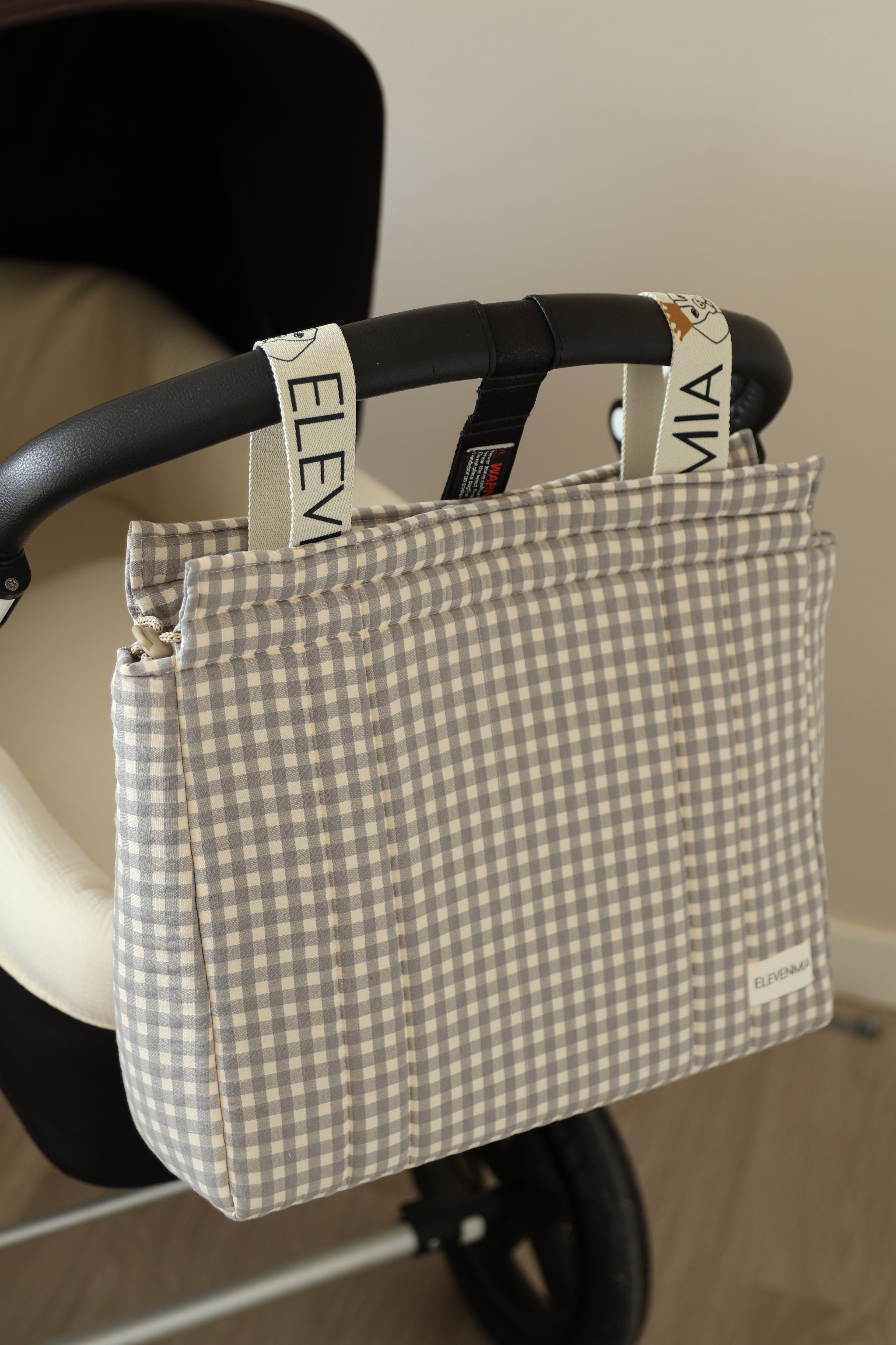 Grand sac bleu marine Vichy