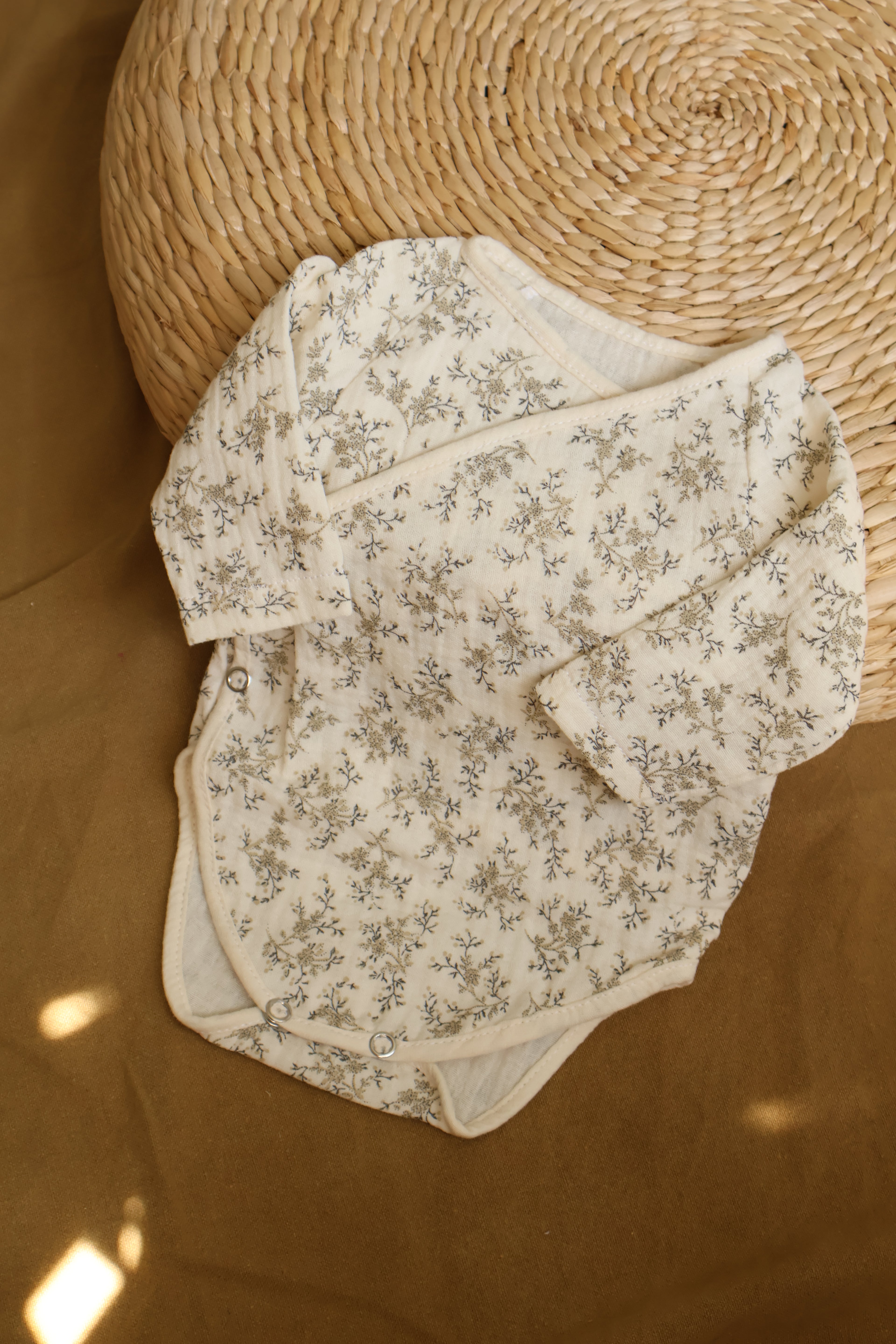 Body à manches longues en mousseline de soie Mine