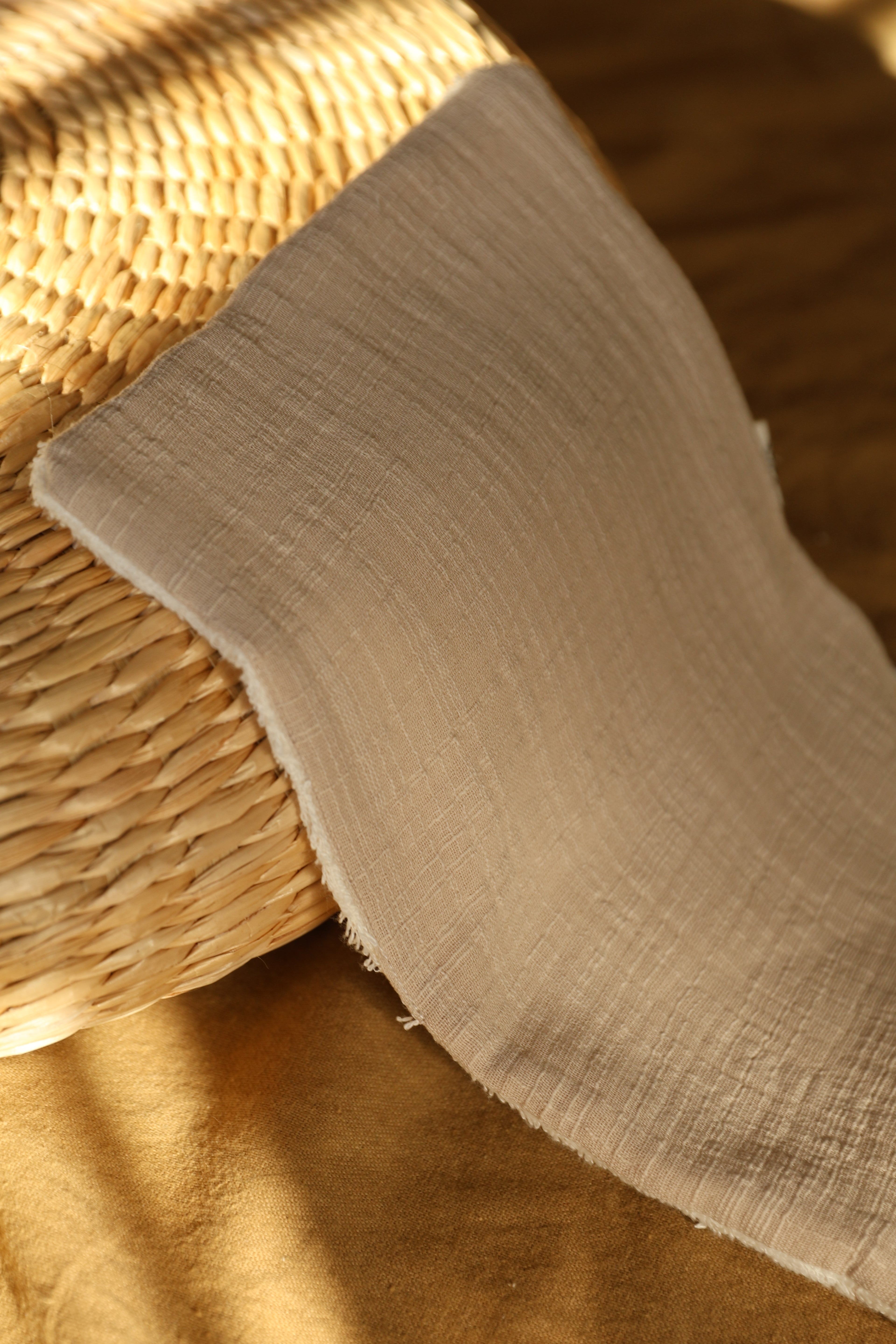 Protector de Toalla Gasa Rústica Arena