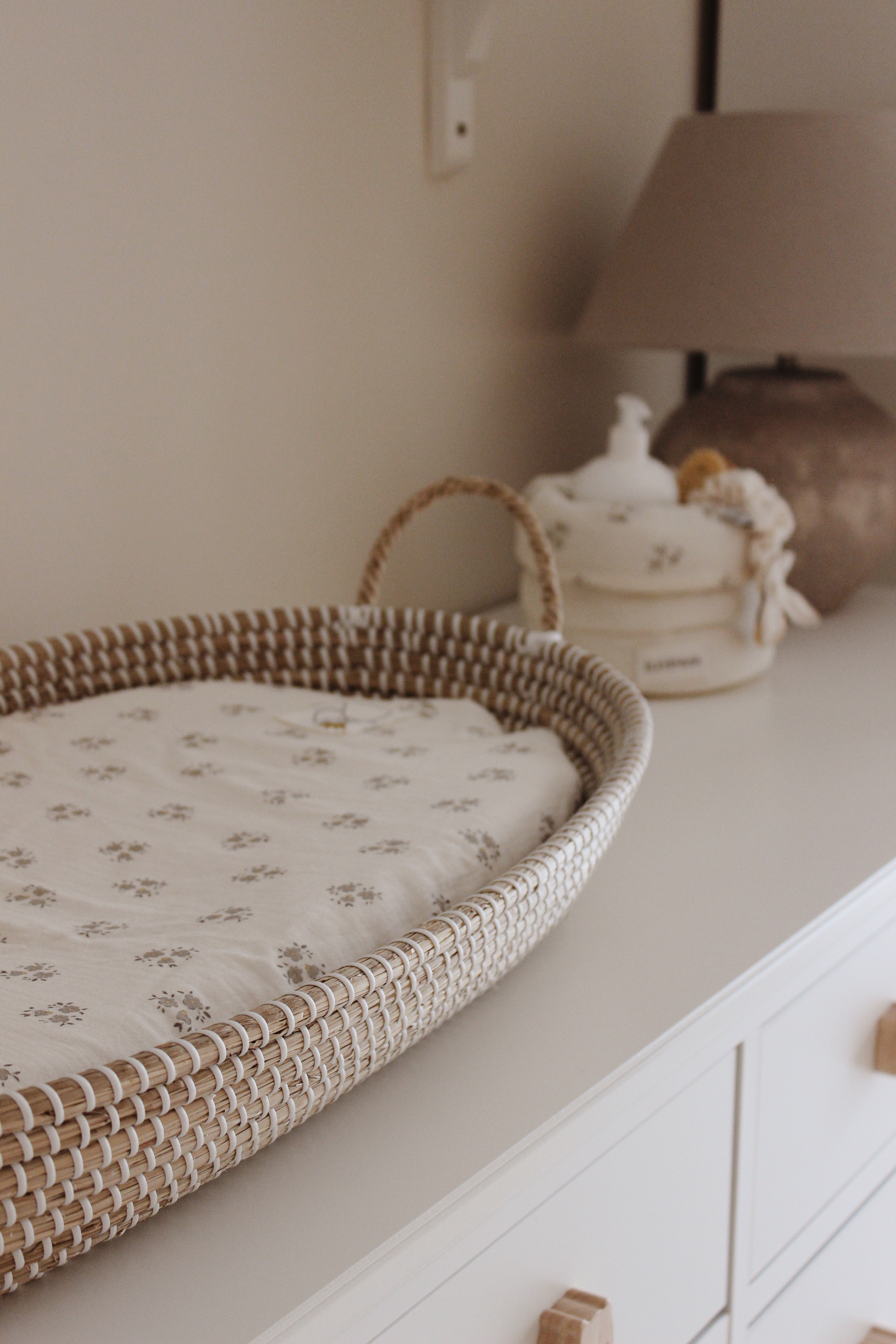Housse de matelas à langer ovale Sia grise