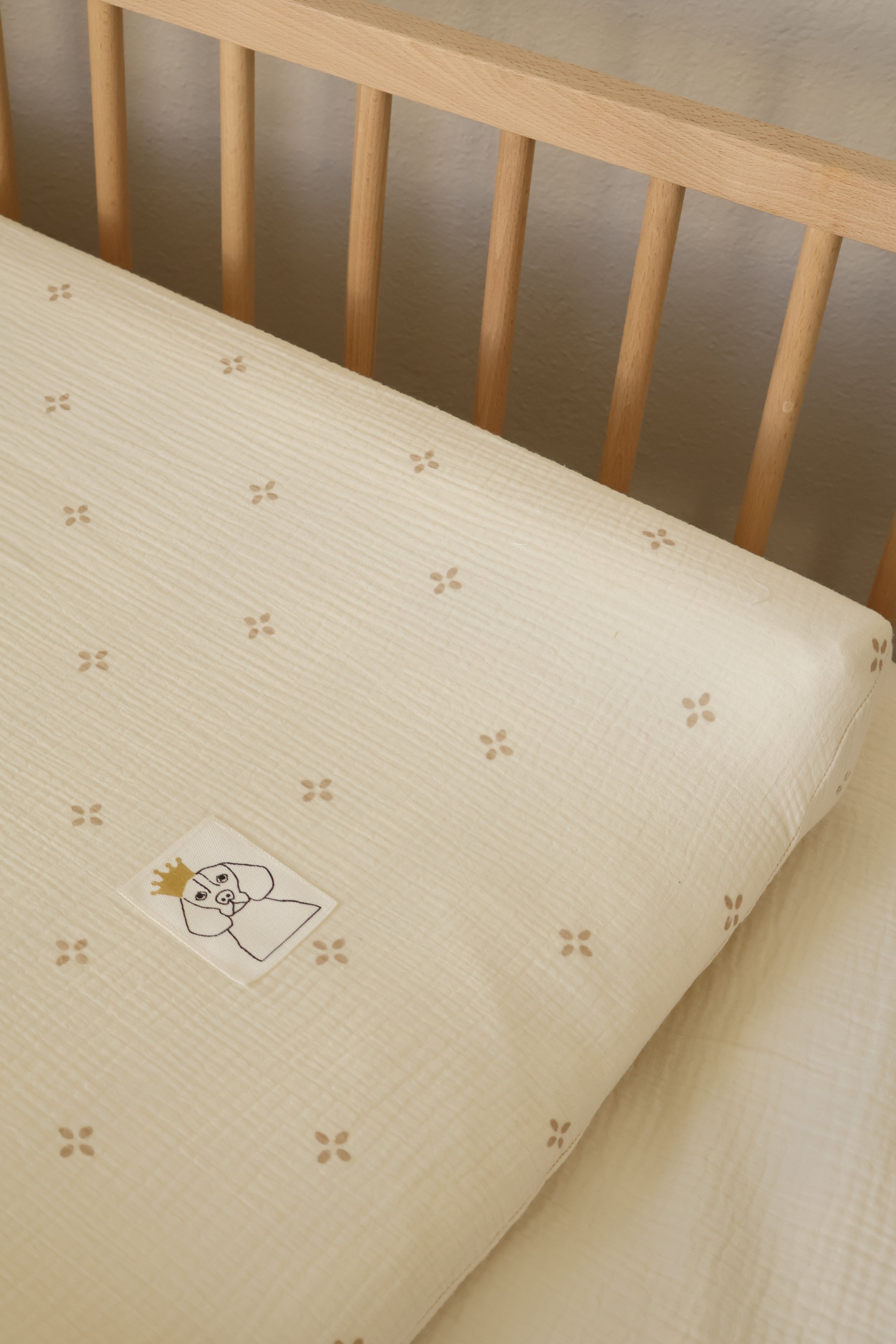 Housse de matelas à langer rectangulaire en gaze Dahlia