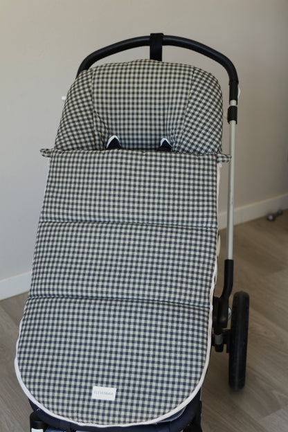Sac de poussette Vichy vert militaire