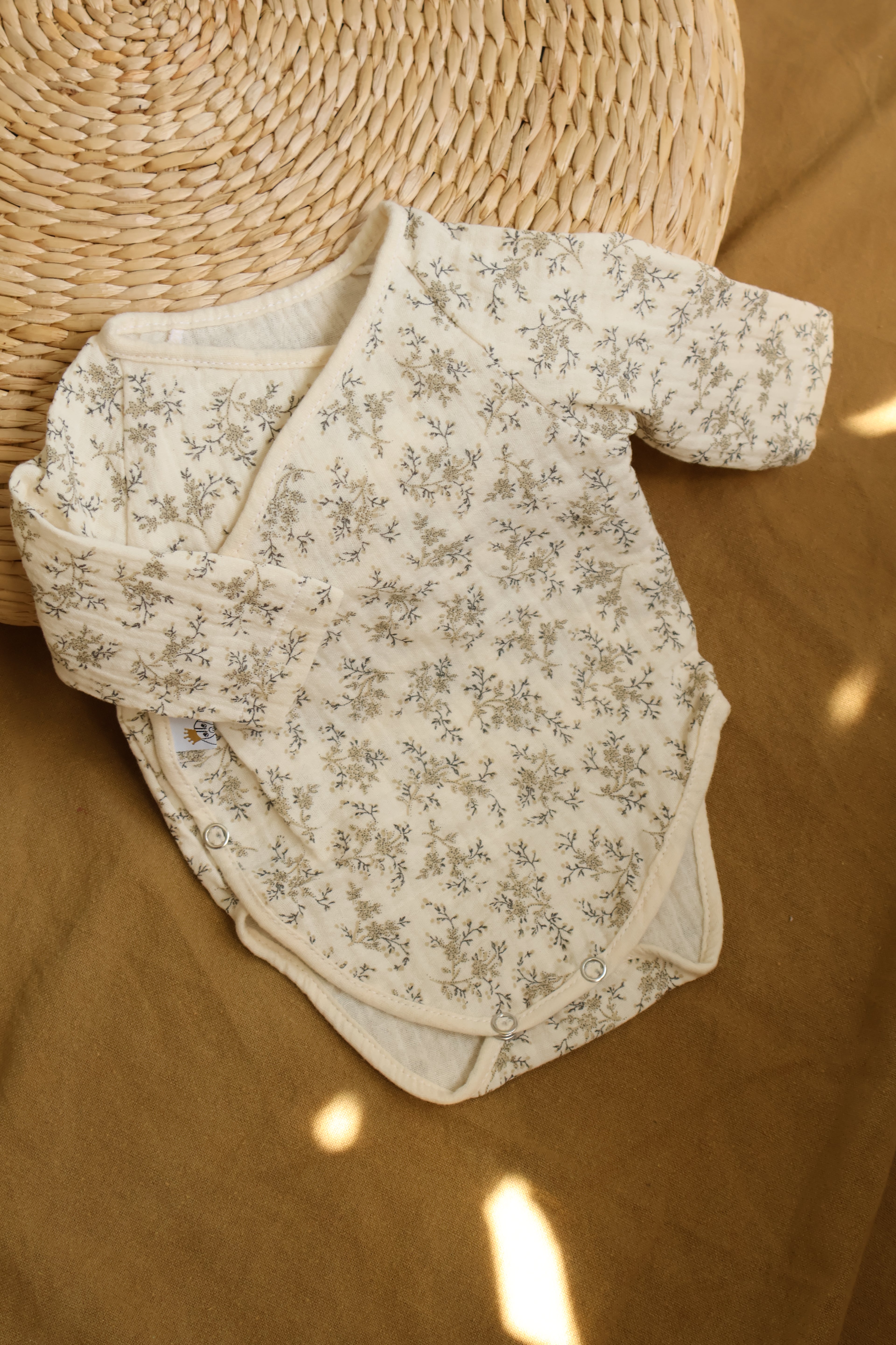 Body à manches longues en mousseline de soie Mine