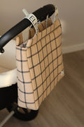 Grand sac à carreaux ocre