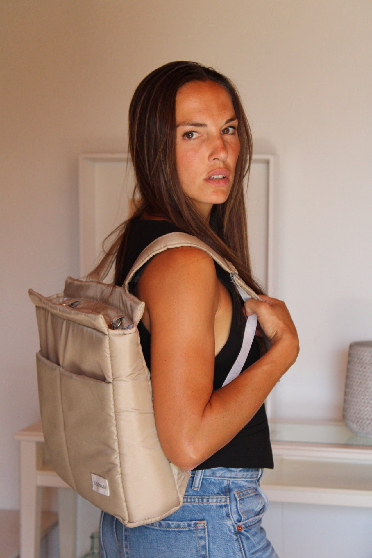 Mochila E-BAG de carro Technic Beige