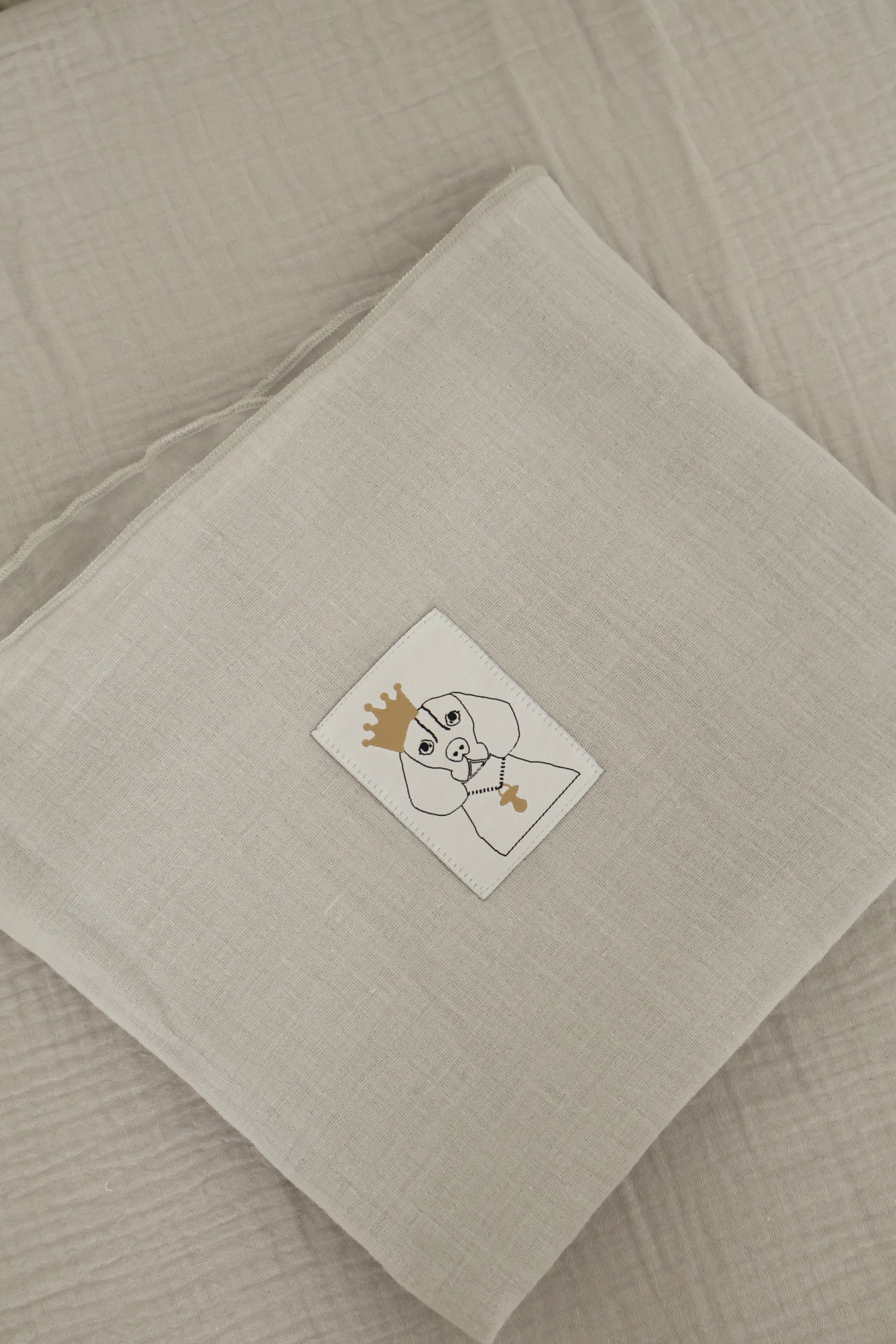 Muselina Gasa Gris Humo Algodón Orgánico