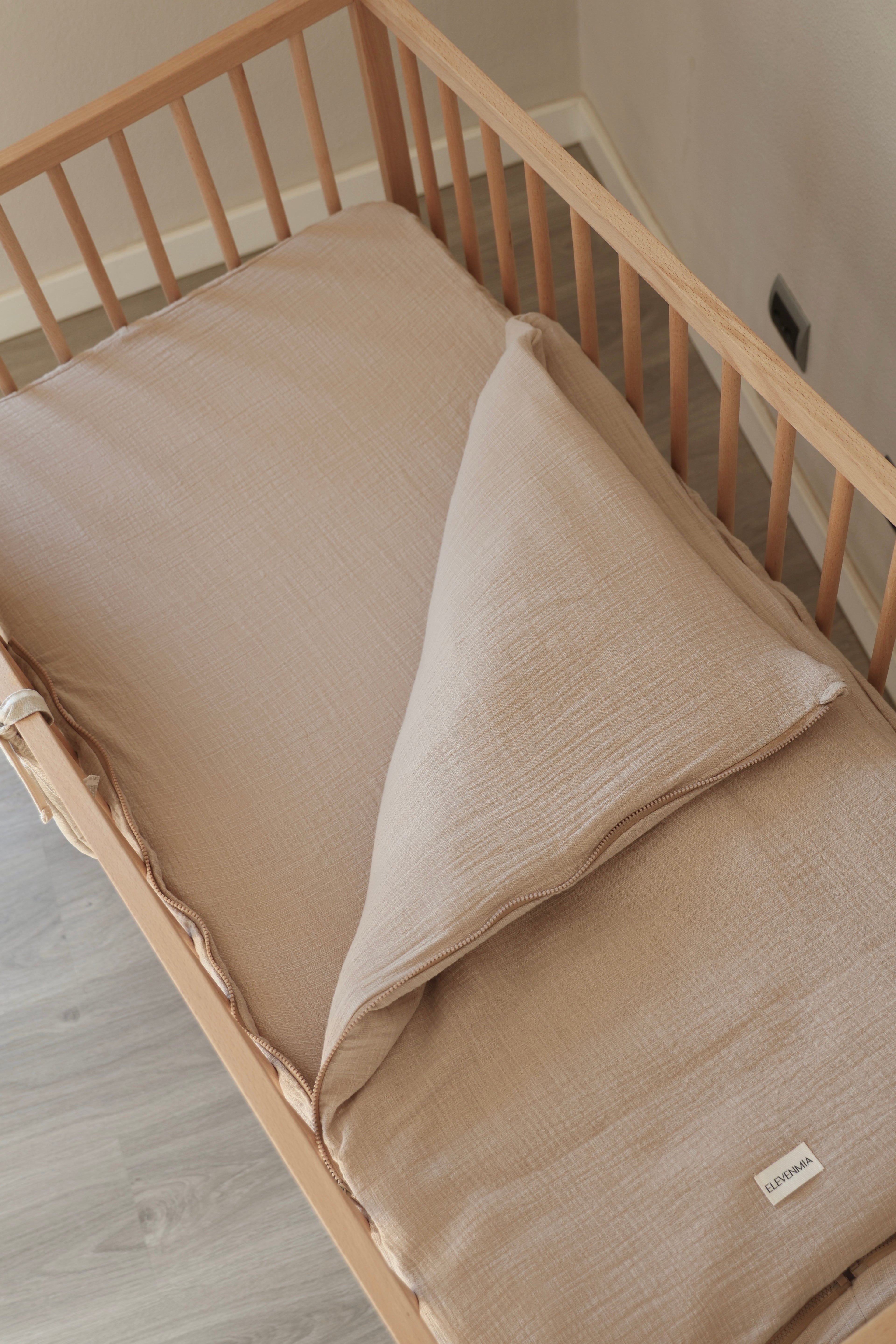 Saco Bajera de Cuna 70 x 140 Gasa Rustica Arena