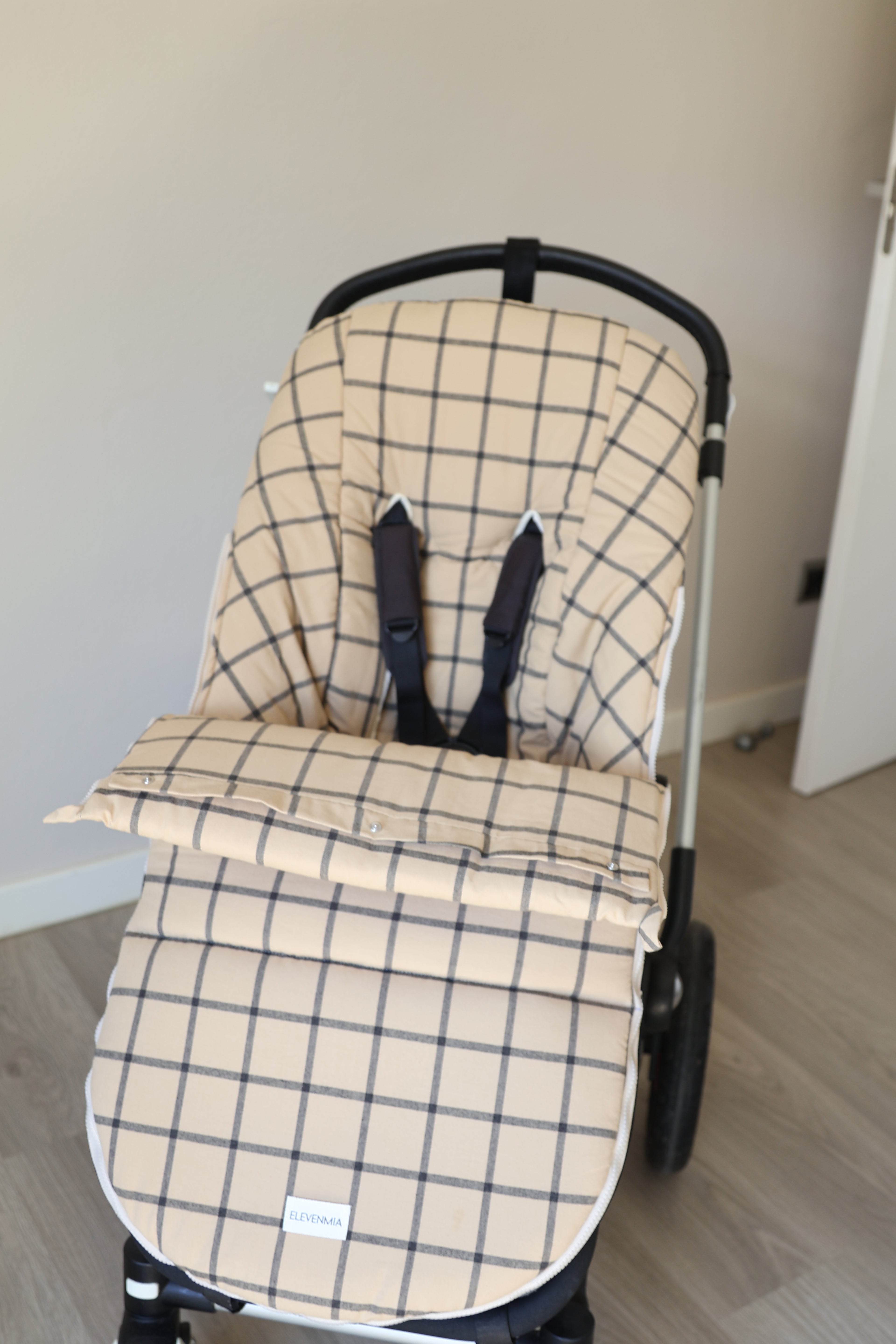 Sac chaise à carreaux ocre