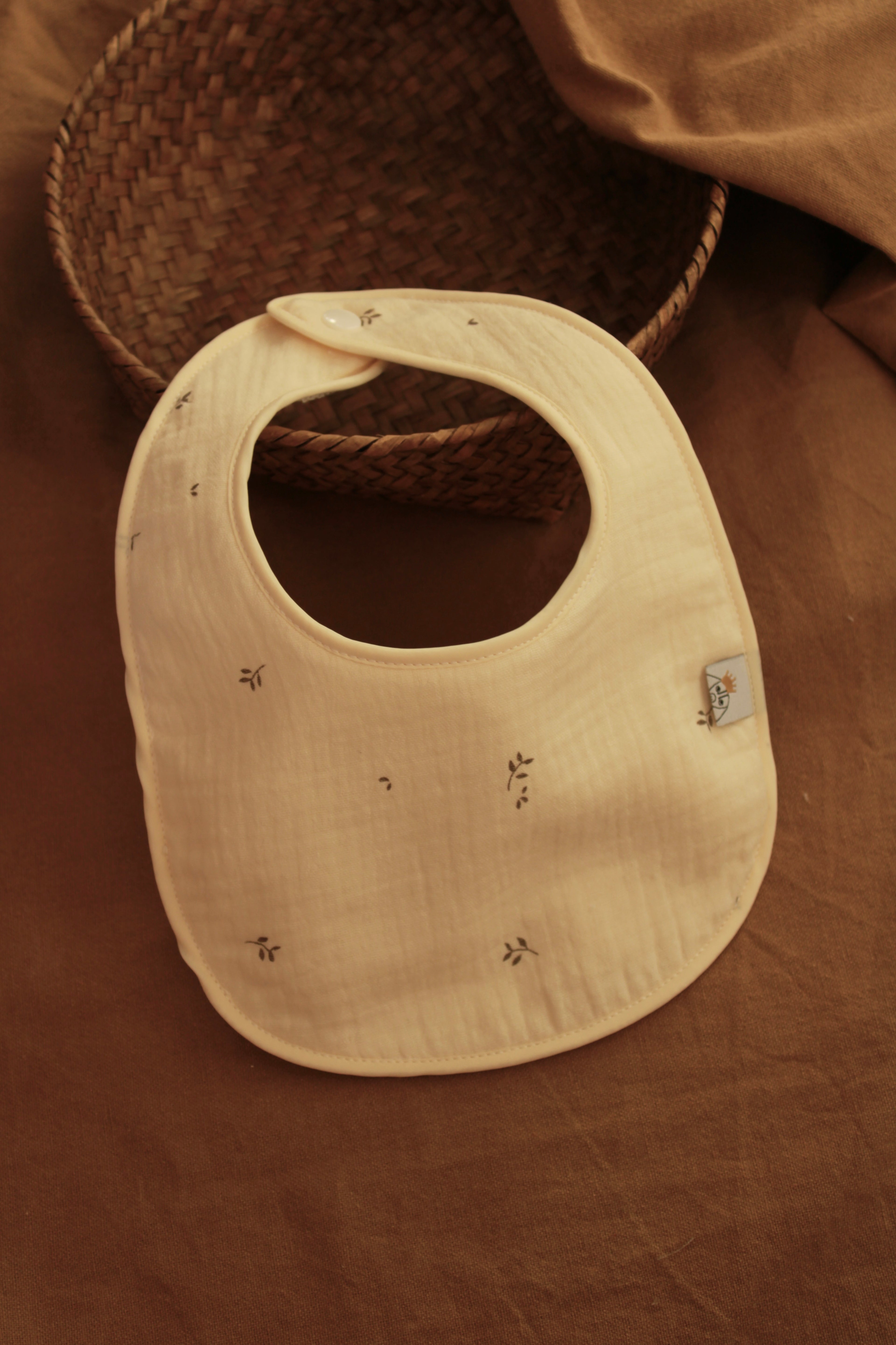 Bavoir en gaze Lua + tissu éponge