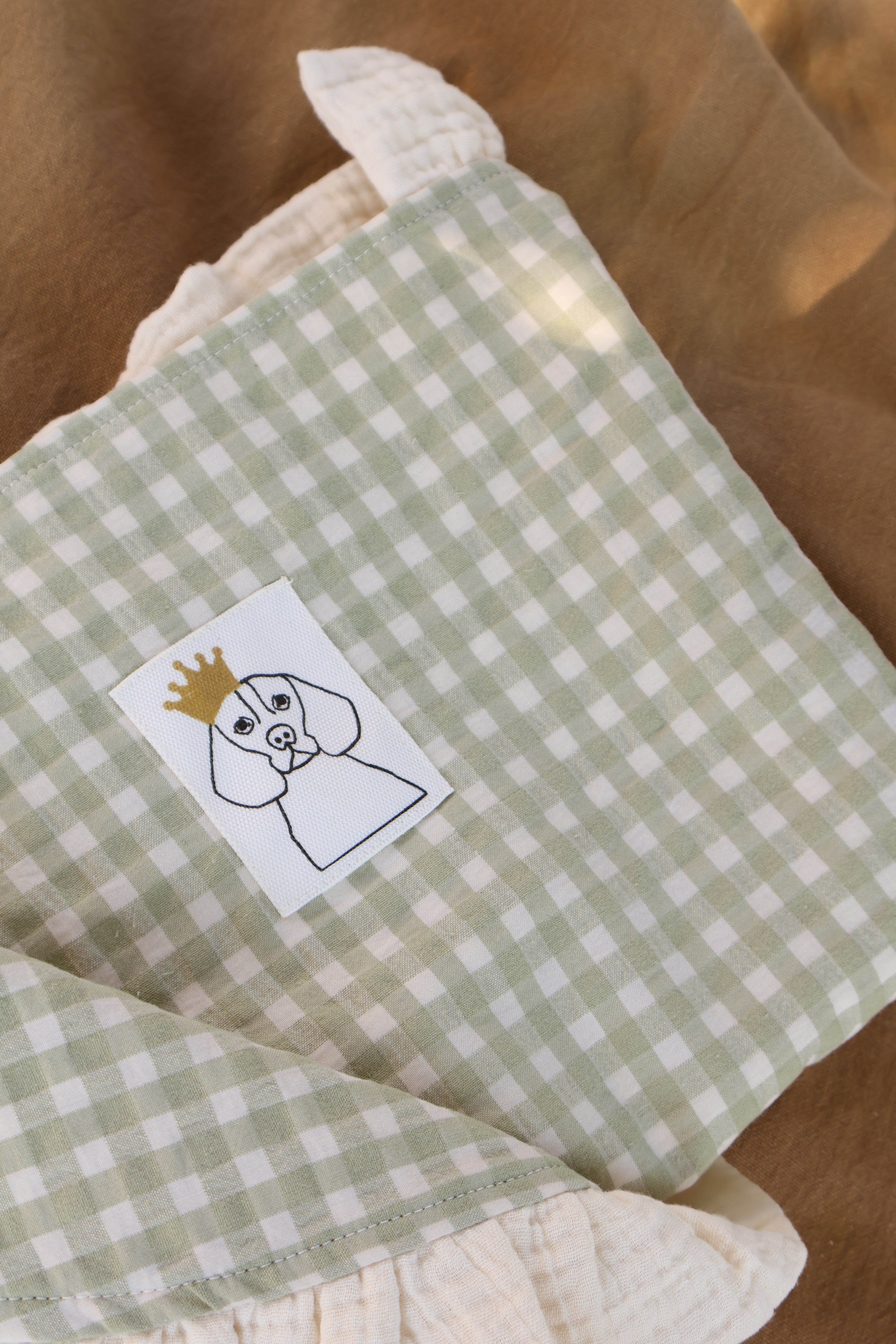 Arrullo Vichy Matcha + Volante Gasa Cruda