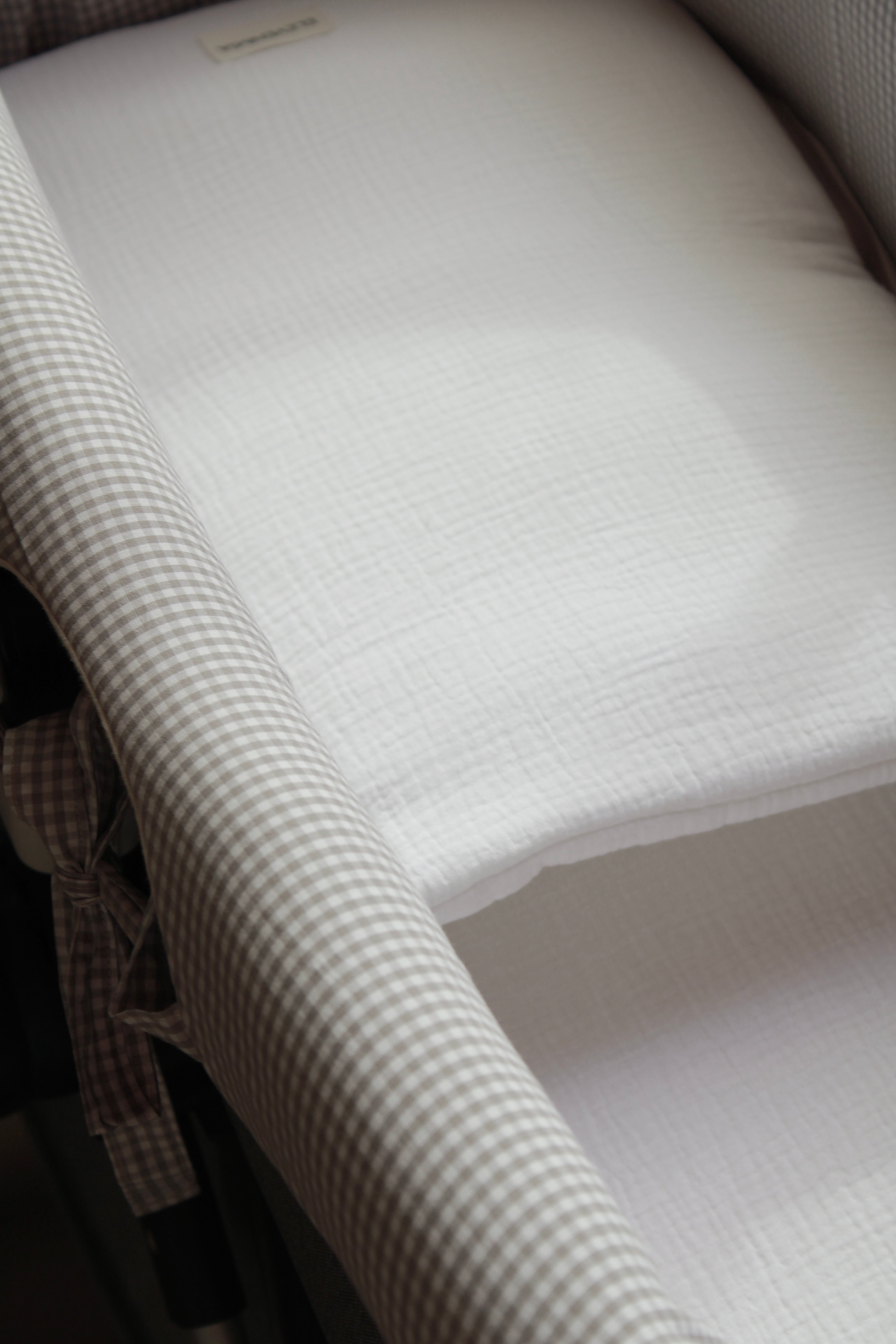 Saco Bajera Cochecito Gasa Blanca