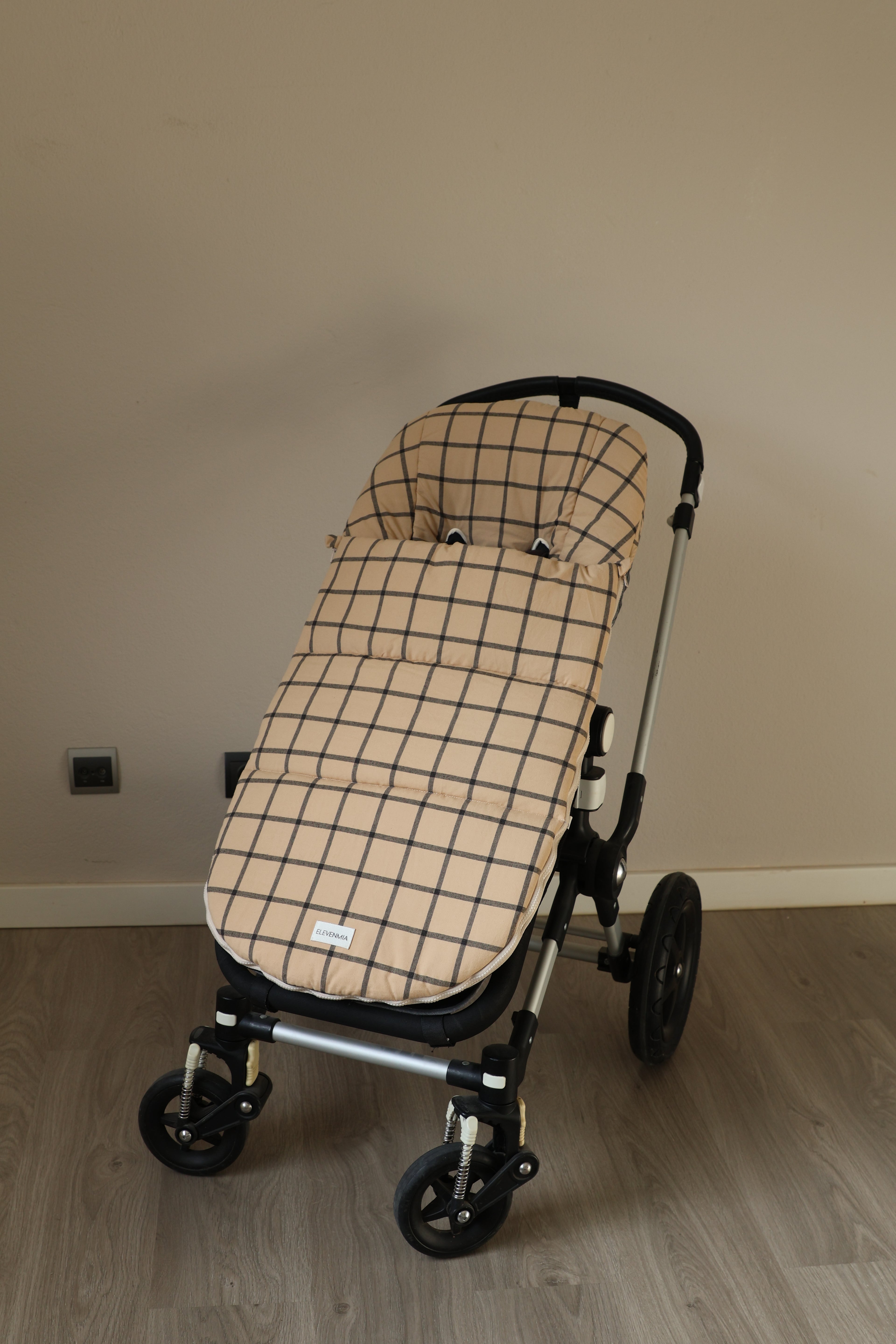 Sac chaise à carreaux ocre