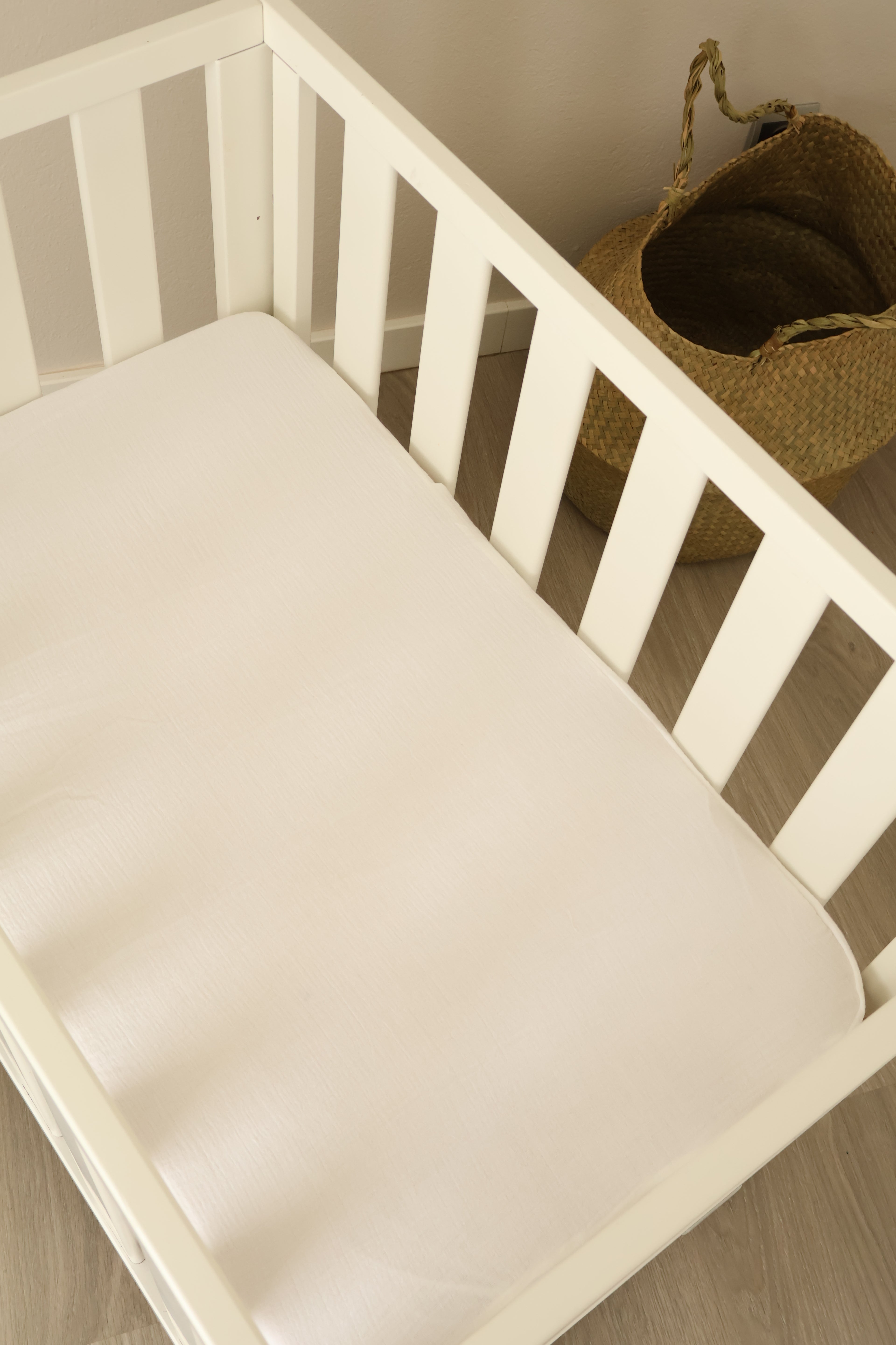Sac de fond pour mini-berceau 80 x 50 en gaze blanche