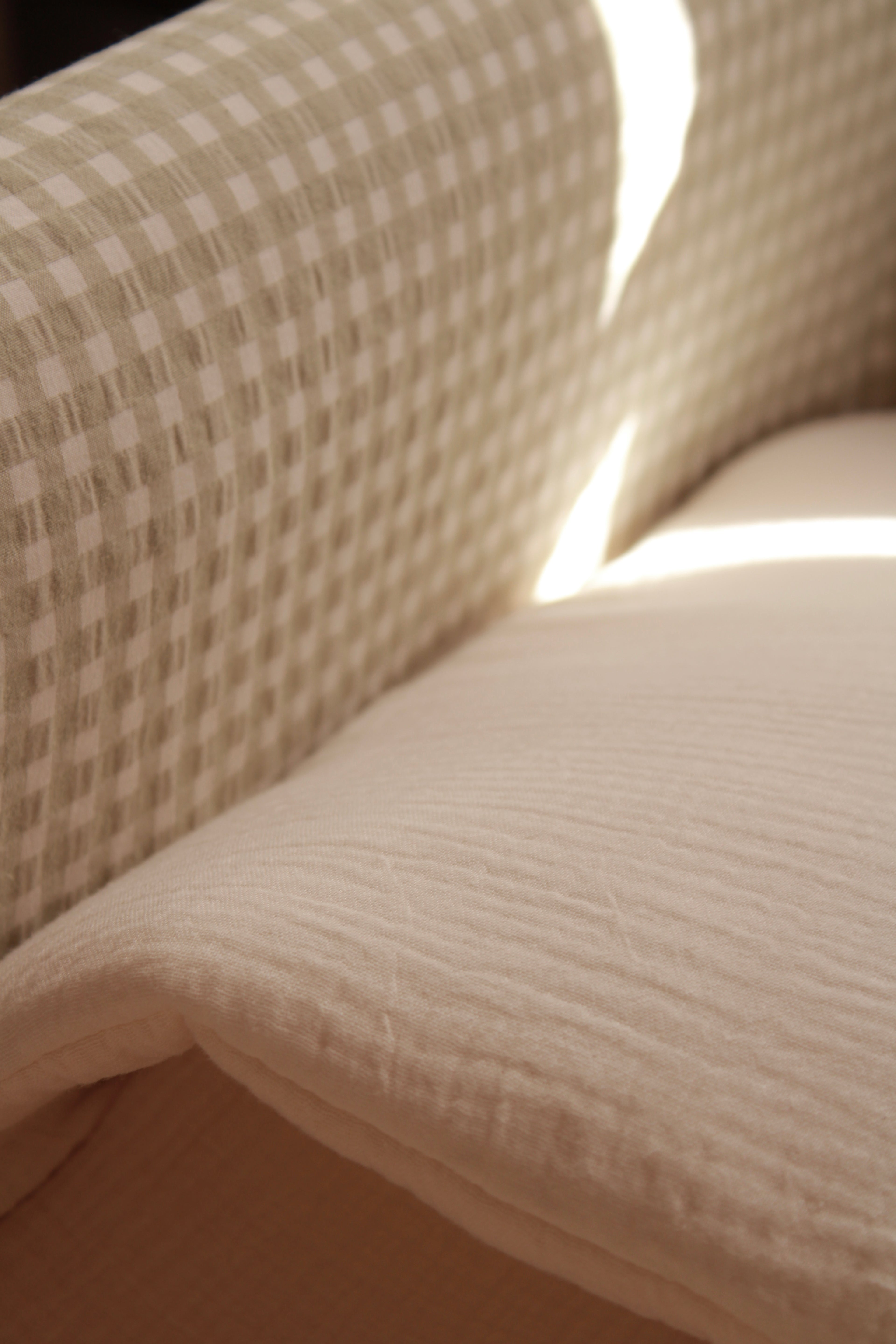 Housse de poussette double imprimée et réversible en gaze brute