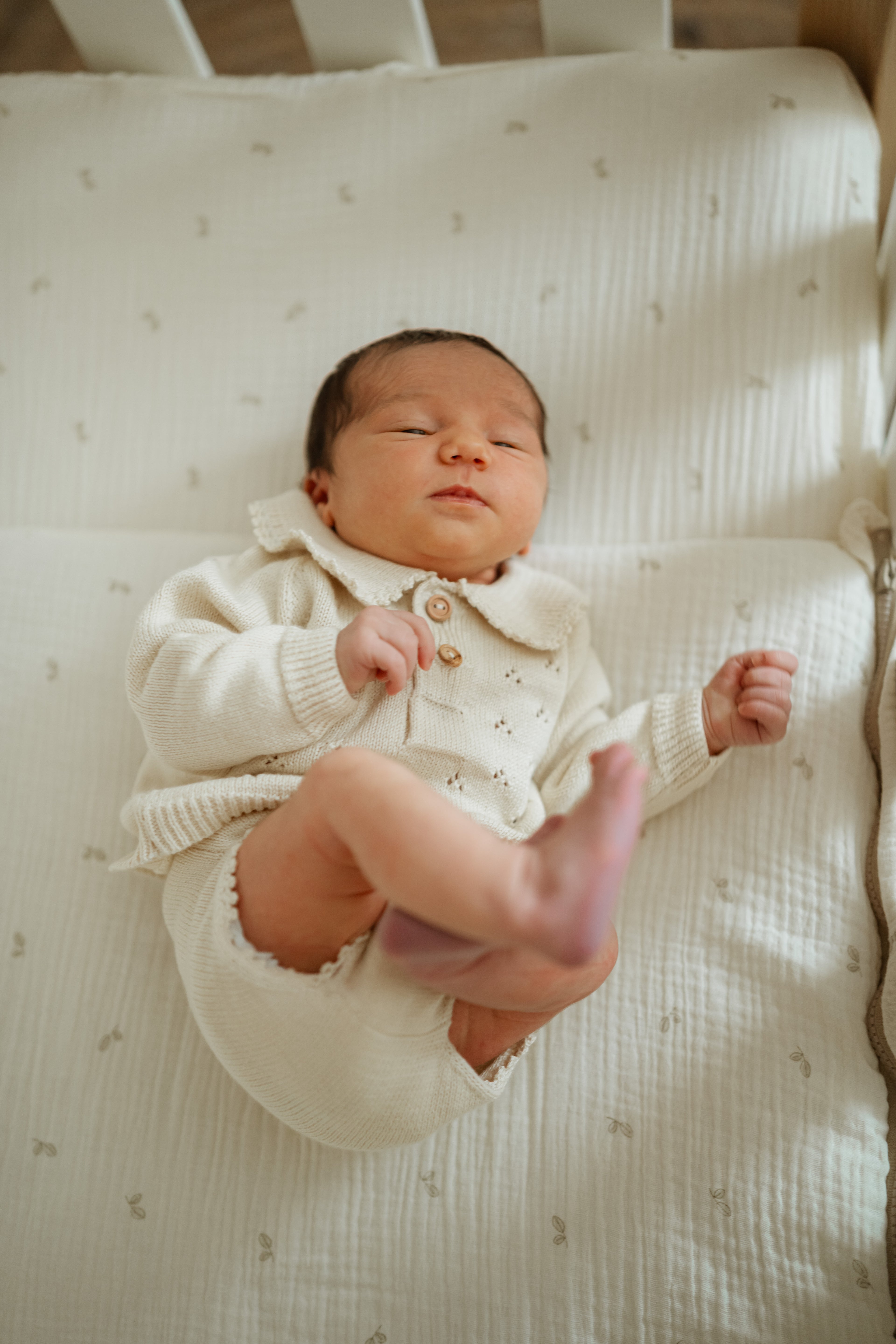 Ensemble deux pièces en tricot beige