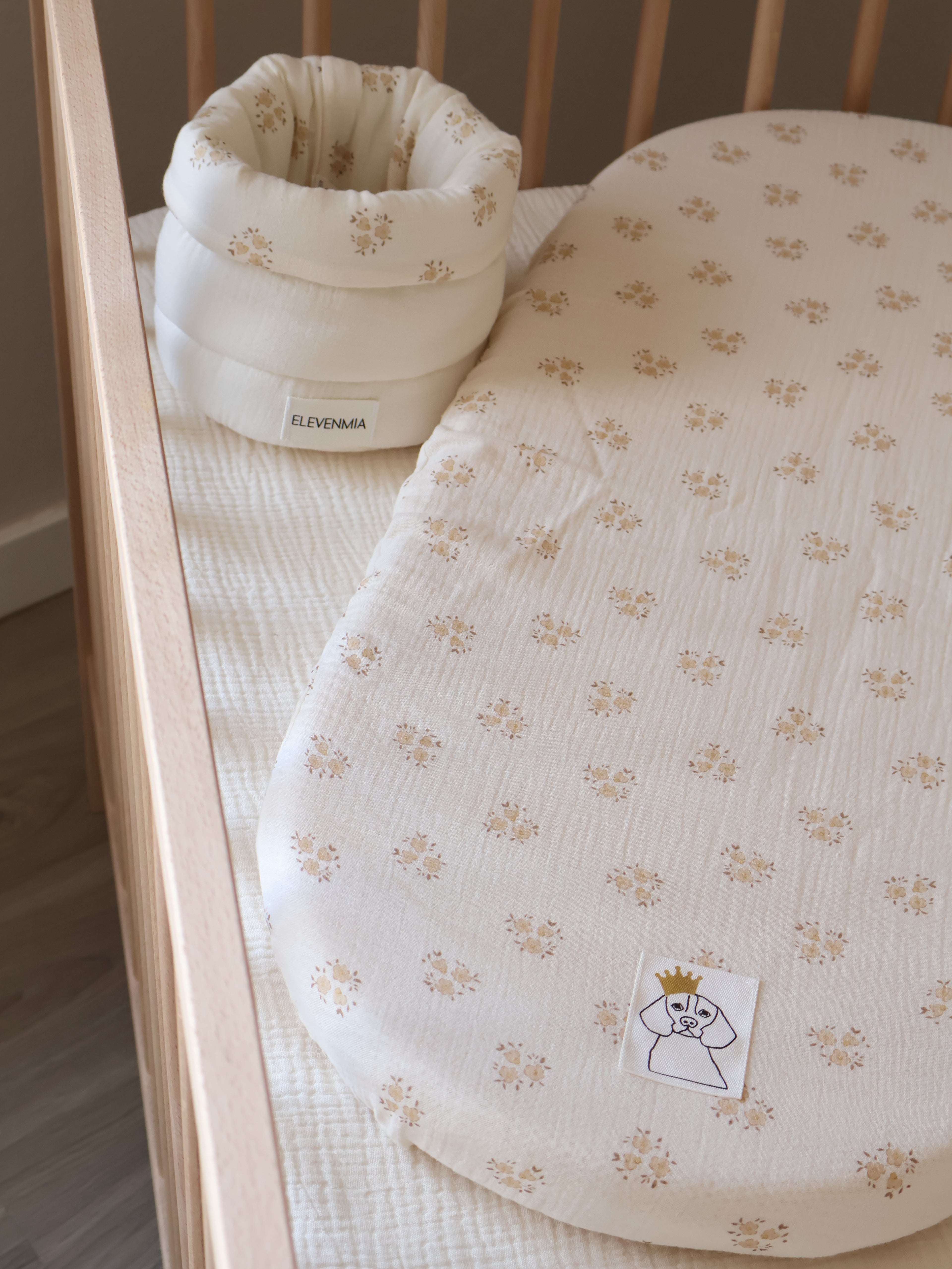 Cesto Organizador Pequeño Sia Arena + Gasa Cruda