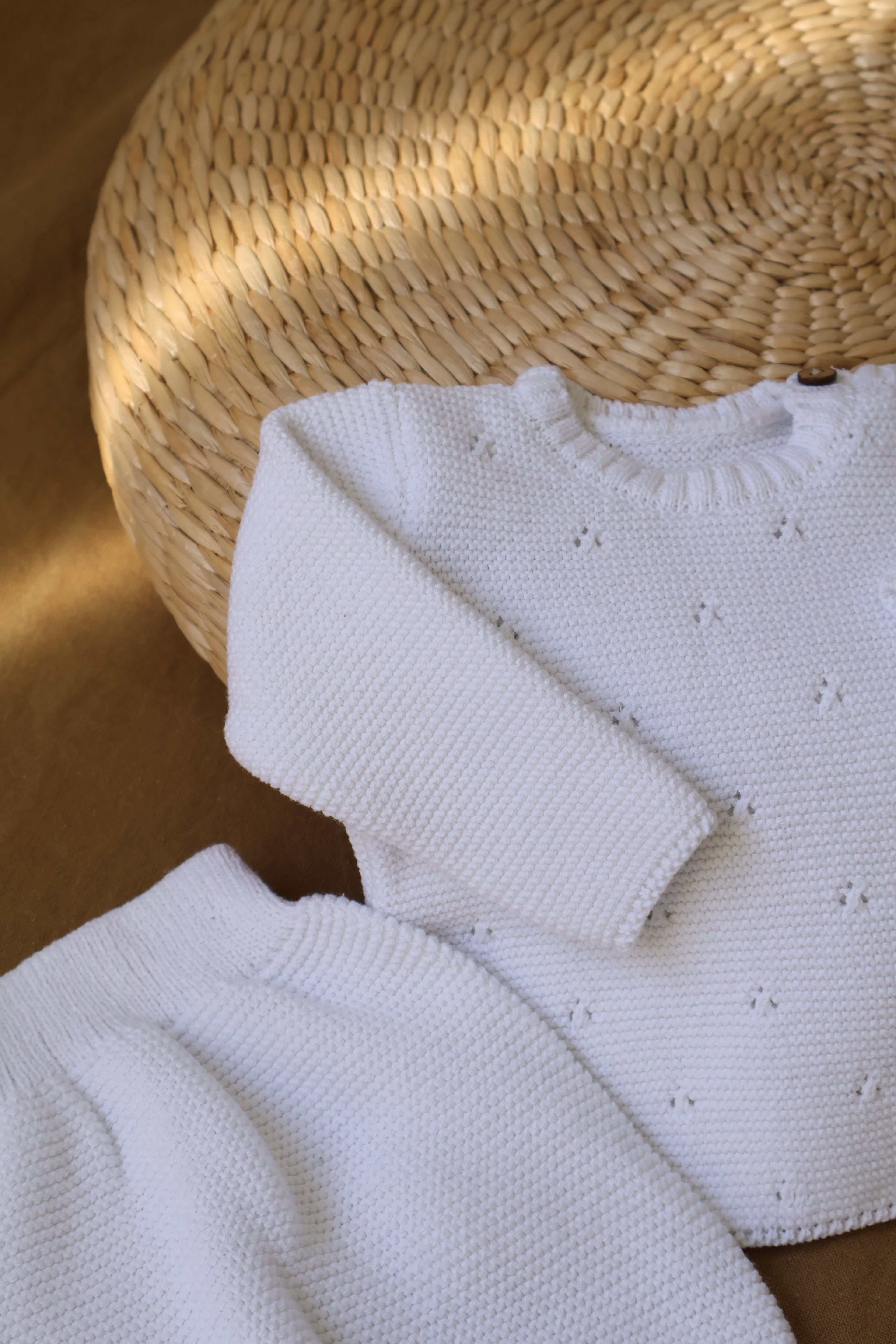 Ensemble en tricot blanc