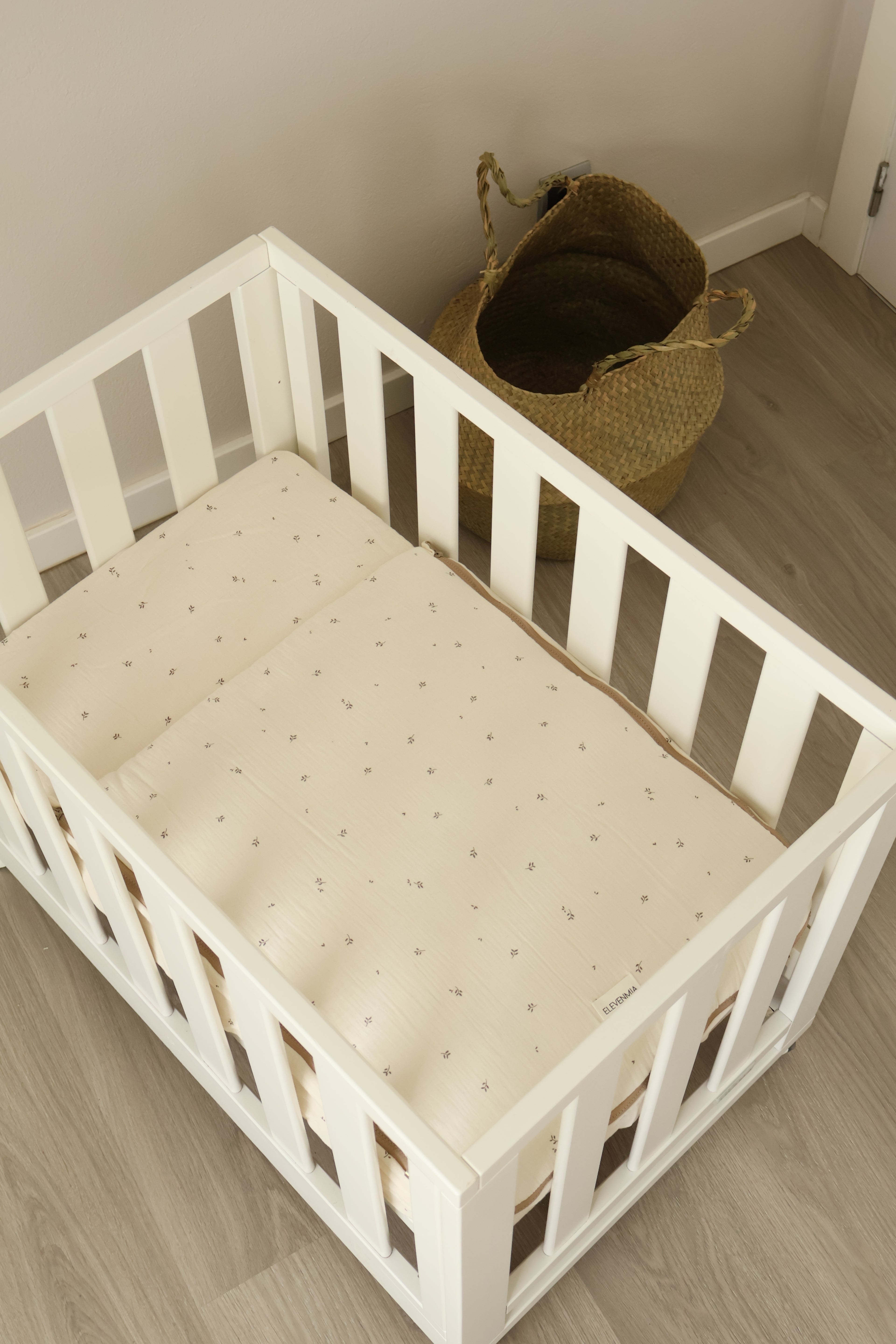 Sac de fond pour mini-berceau 80x50 gaze Lúa